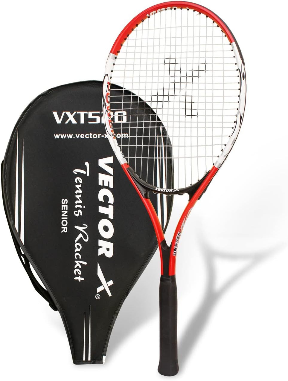 Vector X Tennisschläger Vxt 520 Strung Tennisschläger Für Männer &Jungen, (Verkaufspaket: 1 Tennisschläger, Superleicht & leicht zu schwingen, Griffgröße - 4 3/8), sowohl für Anfänger als auch für Fortgeschrittene geeignet