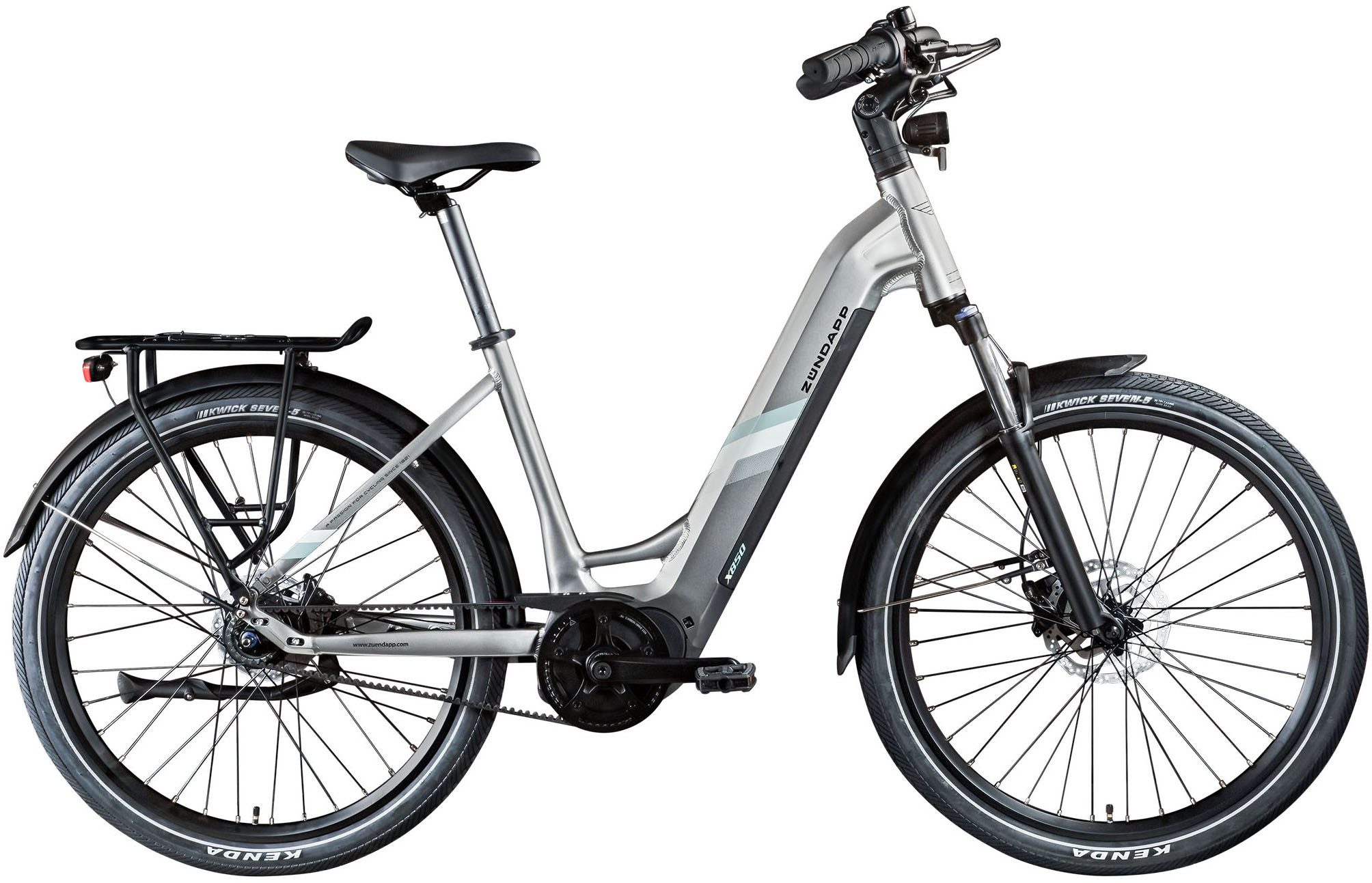 Zündapp E-Bike Trekkingrad X850, 7 Gang, Nabenschaltung, Mittelmotor, 550 Wh, Pedelec, Elektrofahrrad für Damen und Herren