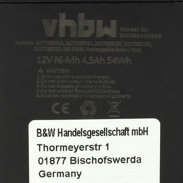 Extensilo kompatibel mit Bosch GBM 12VES, GBM 12VESP, GSB 12VE, GSB 12VES, GSB Akku NiMH 4500 mAh (12 V)