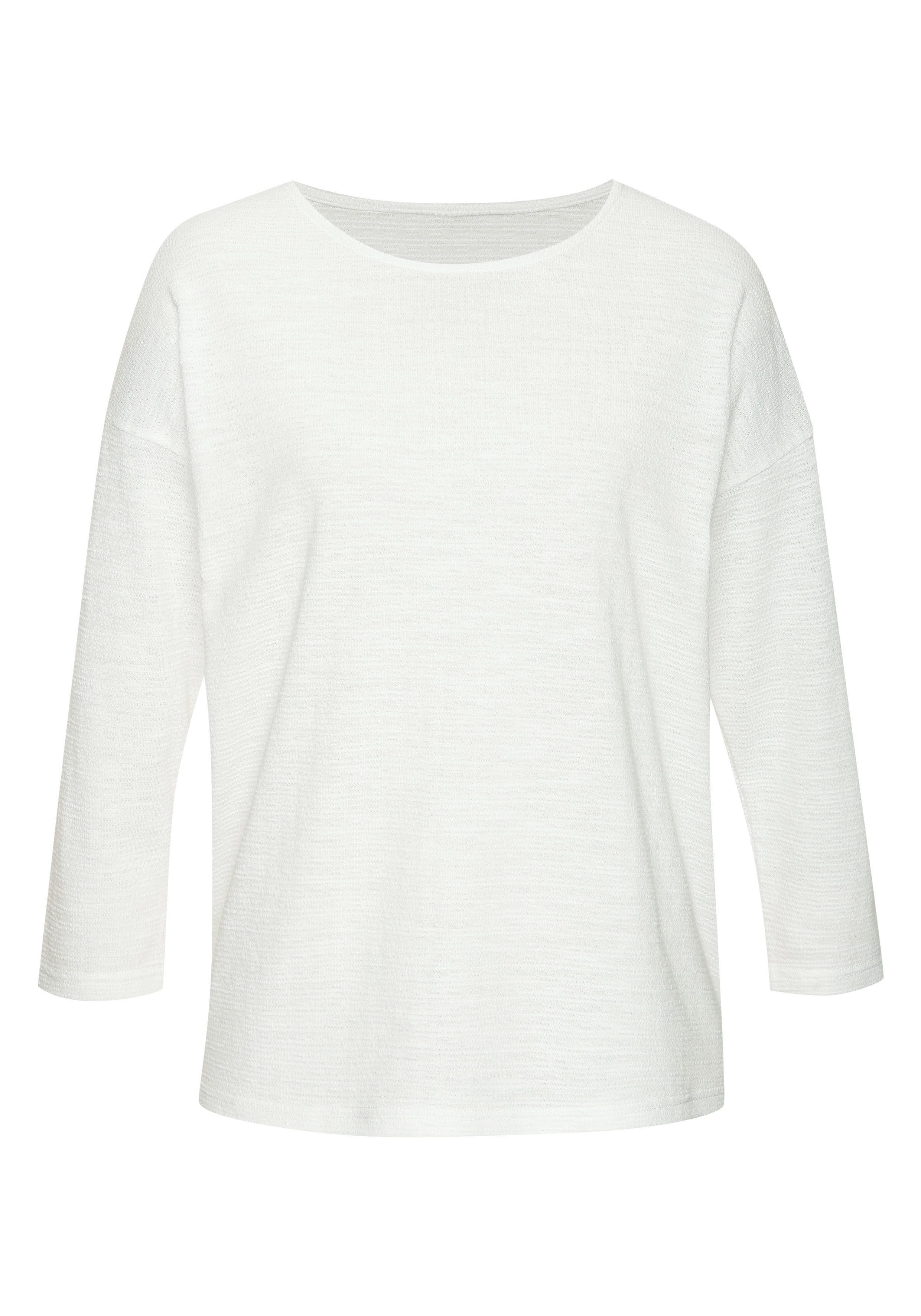 Vivance Langarmshirt mit modischer Struktur (2er-Pack) aus bügelfreier, luftiger Qualität mit Baumwolle