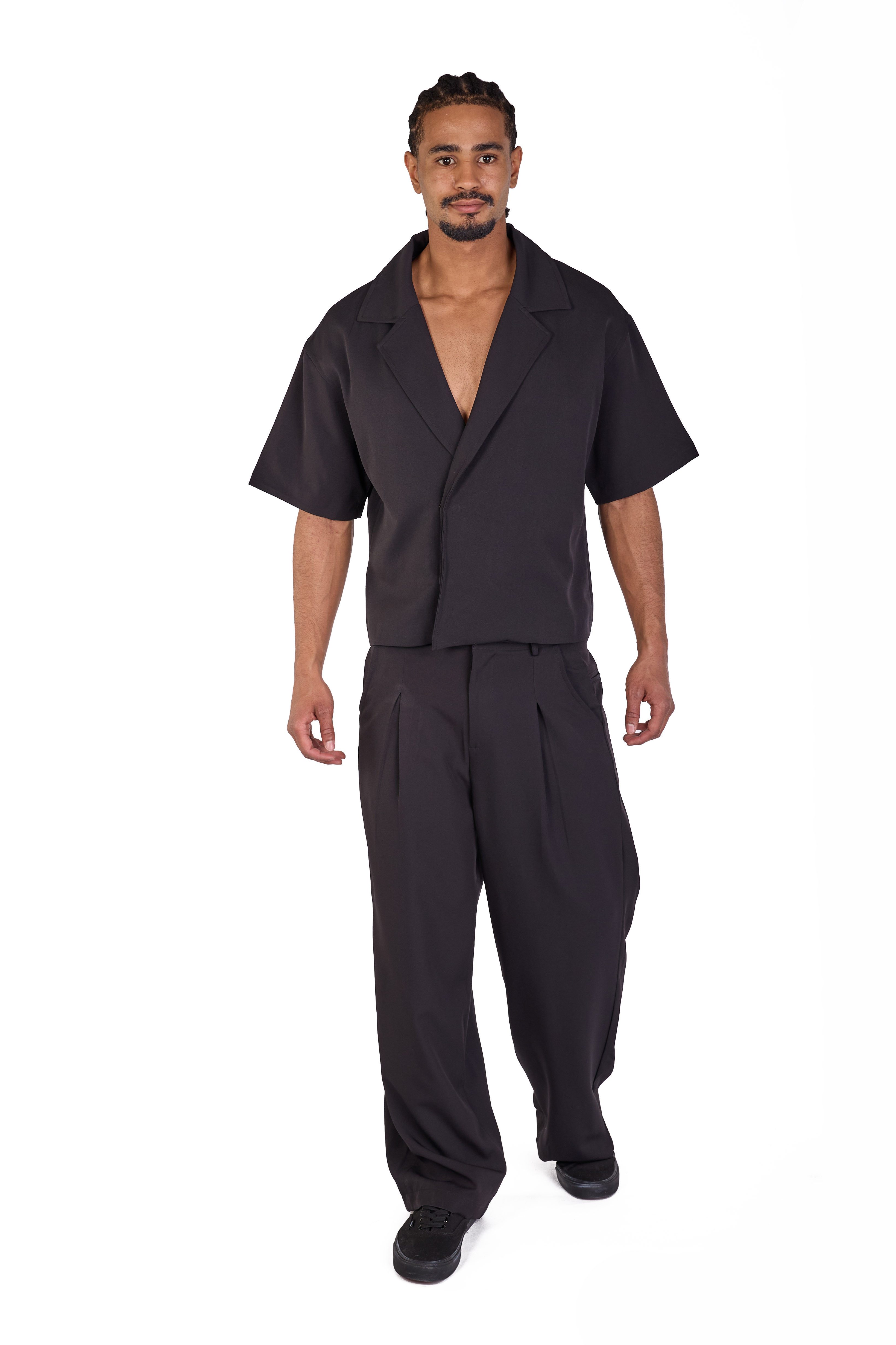 Denim Distriqt Freizeitanzug Feiner 2 teiliger Oversized Freizeitanzug (2-tlg)