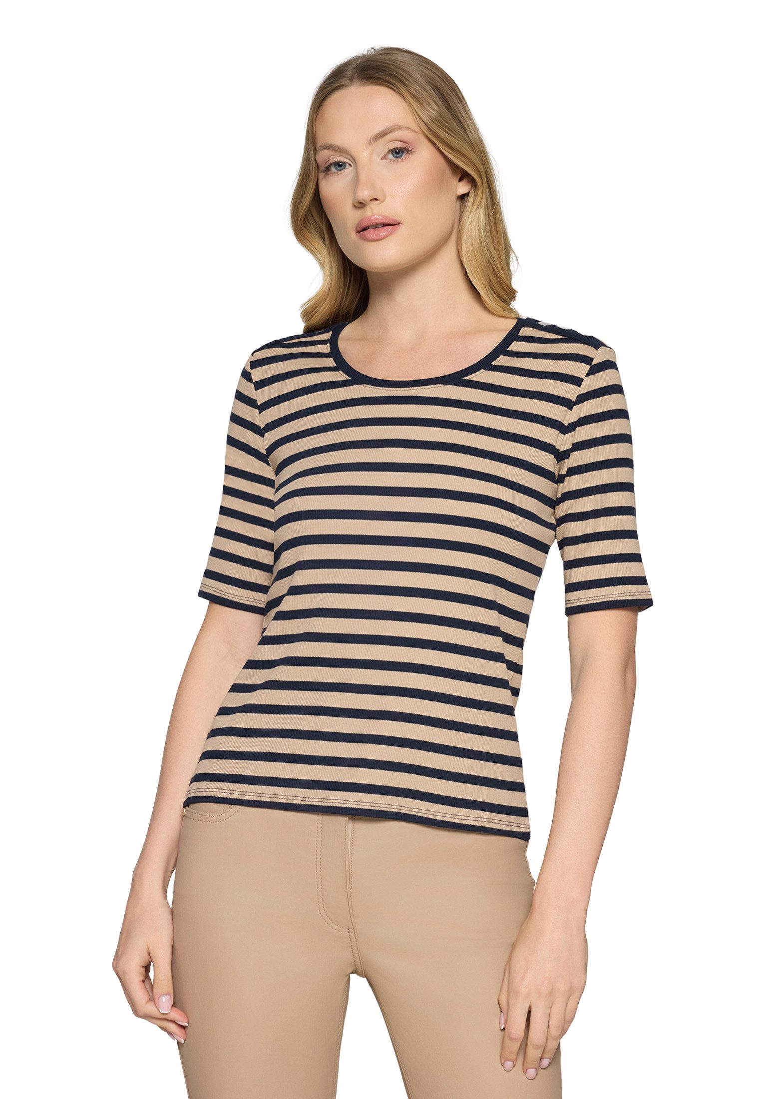 Betty Barclay Kurzarmshirt Damen mit Rippenstruktur (1-tlg) günstig online kaufen