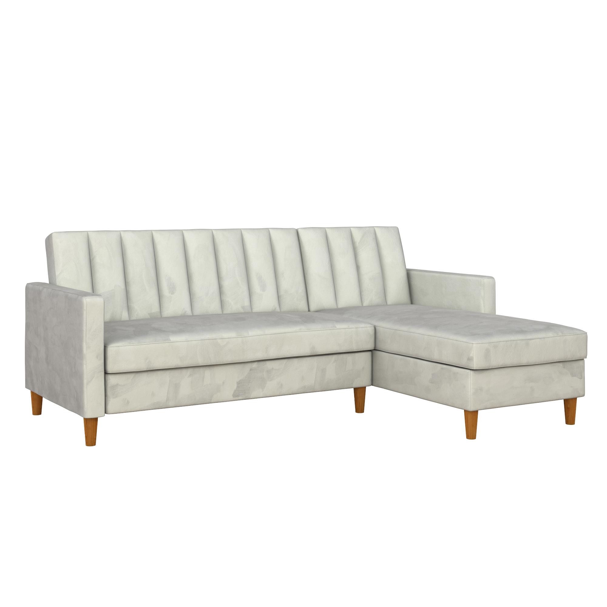 loft24 Schlafsofa Dion, 3-Sitzer Couch Sofa, Samtbezug, mit Stauraum, Länge 213 cm