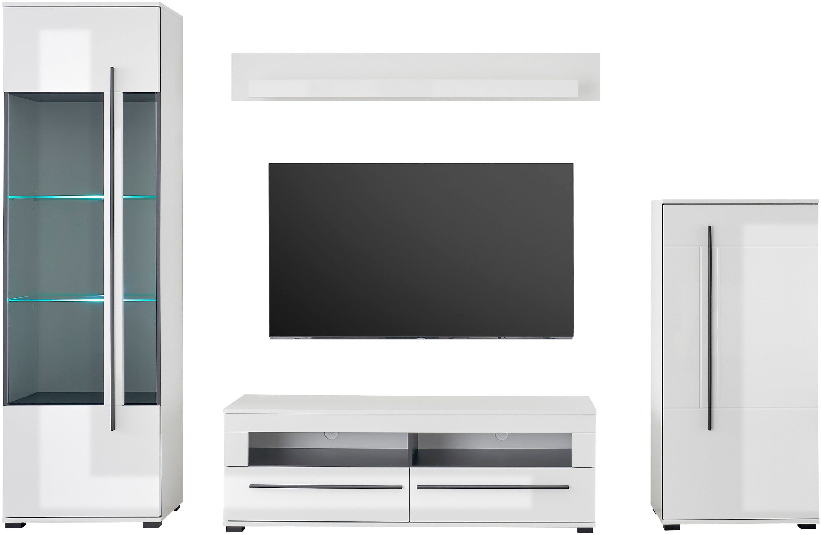 INOSIGN Wohnwand Cantara, moderne Anbauwand, Komplettset, (Set, 4-St), enth günstig online kaufen