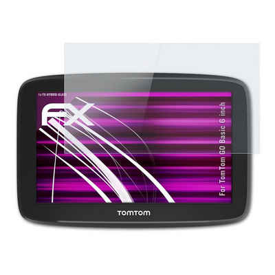 atFoliX Schutzfolie Panzerglasfolie für TomTom GO Basic 6 inch, Ultradünn und superhart