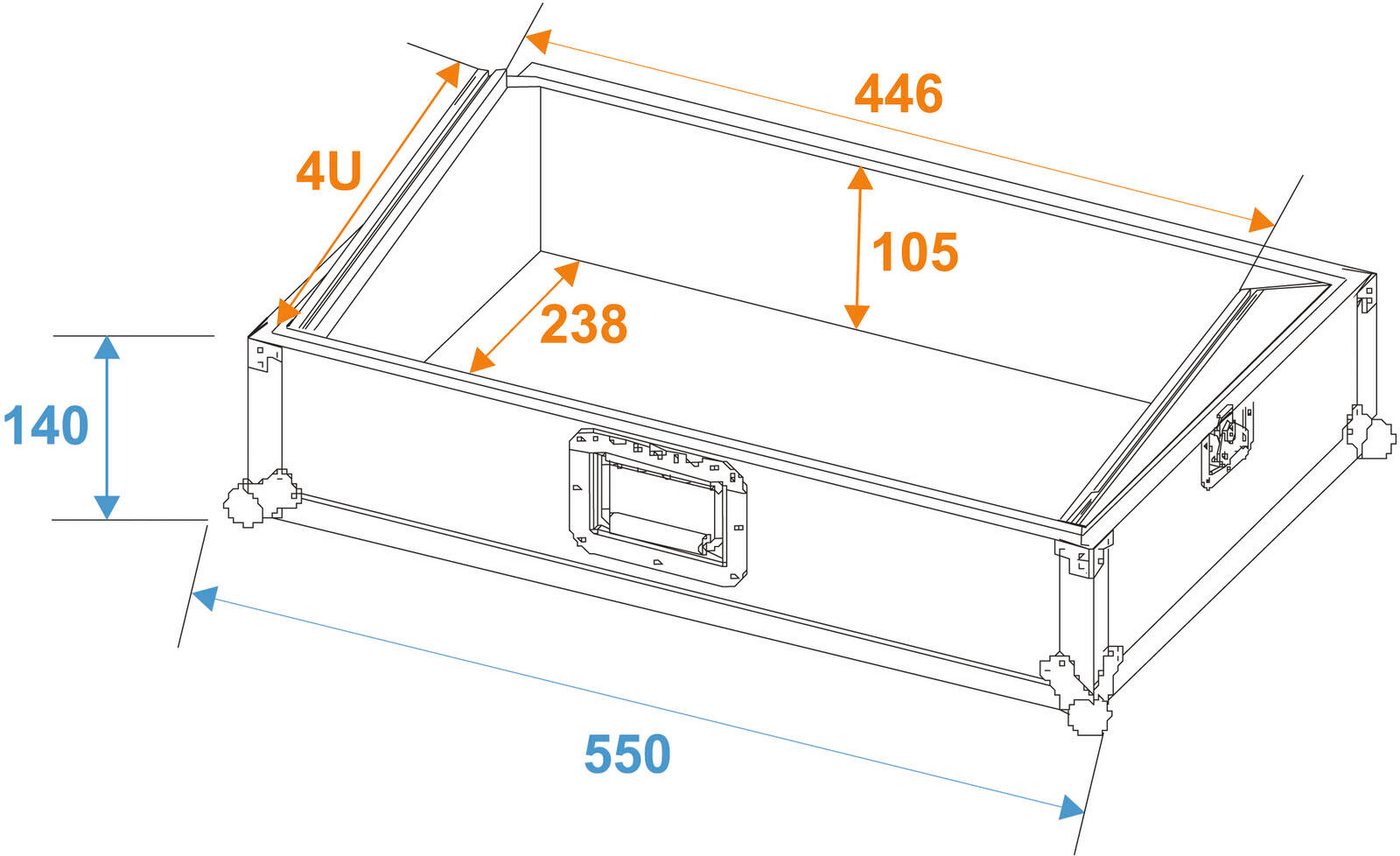Thumbnail - Roadinger Transportbehälter ROADINGER Mixer-Case Profi MCA-19, 4HE, sw