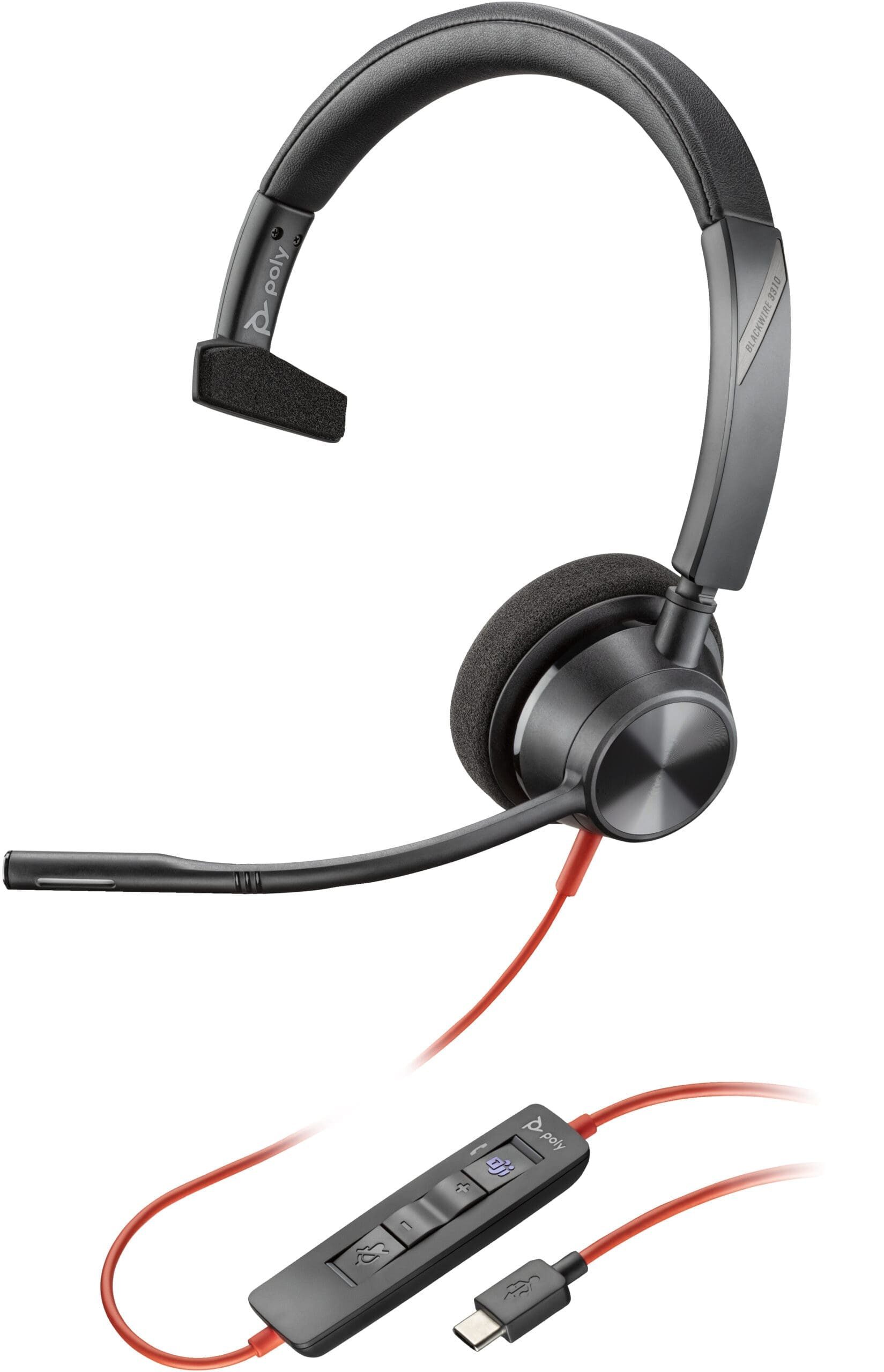 Polycom Poly Headset Blackwire C3310 Mono USB-C/A Teams PC-Headset