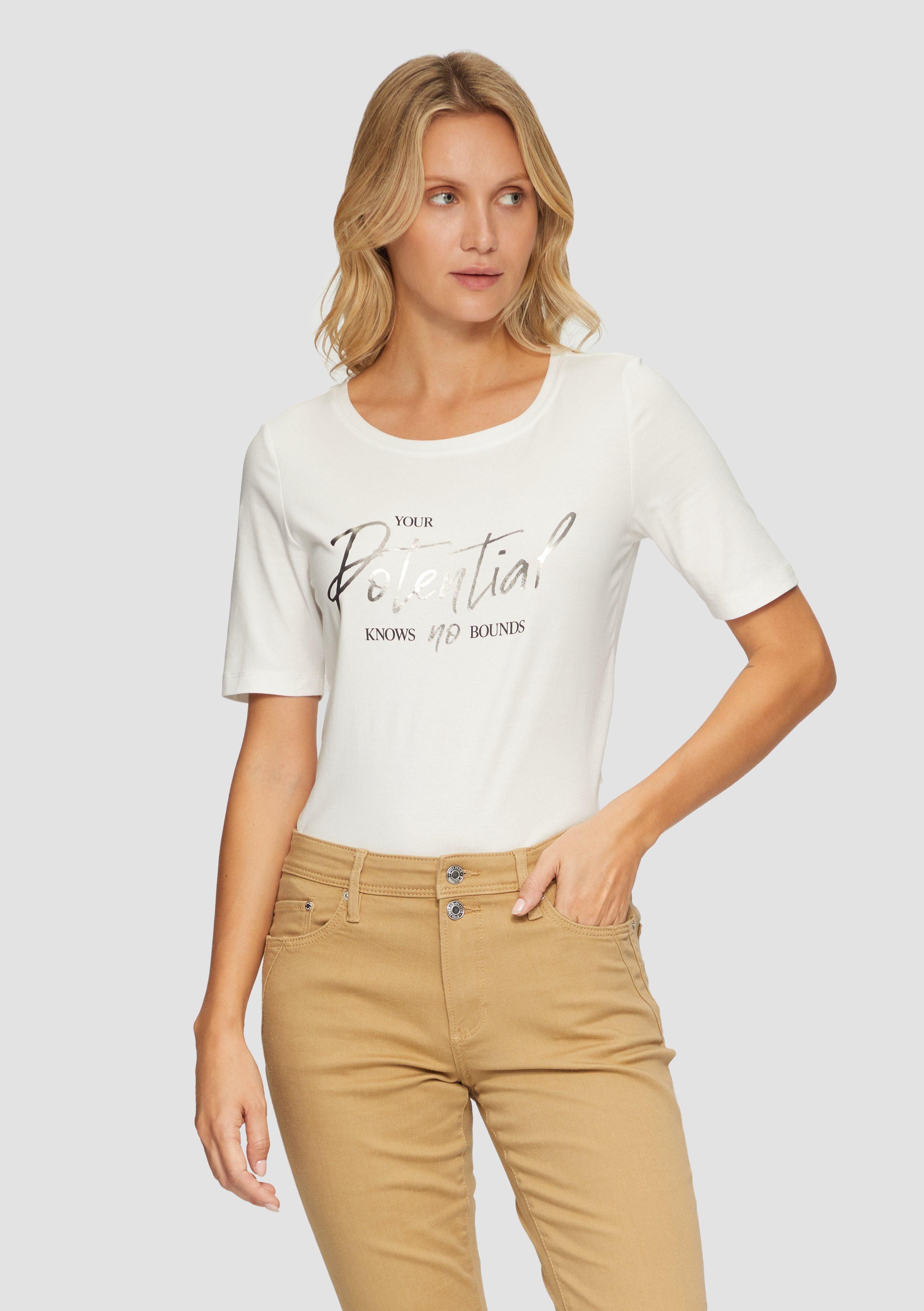 s.Oliver Kurzarmshirt T-Shirt mit Frontprint im günstig online kaufen