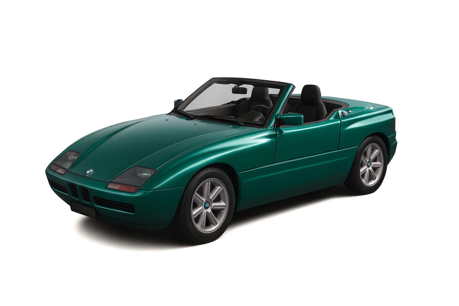 BMW Modellauto BMW Miniatur Z1 Roadster 1:18 grün Modellauto Sammlermodell, (1-tlg)