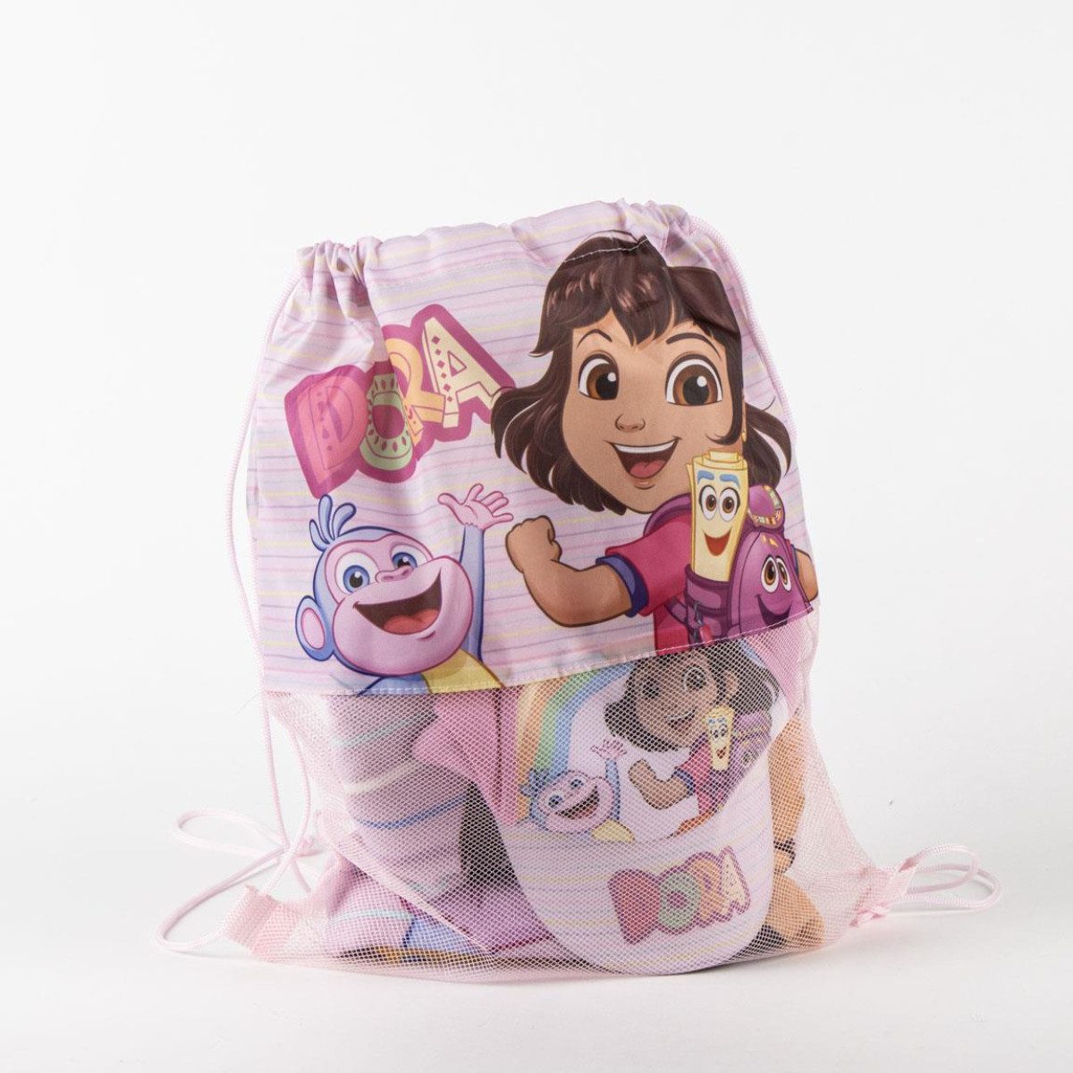 Dora the Explorer Strandtuch Set Strandtuch 70 × 140 cm Baseballkappe und Turnbeutel für Kinder