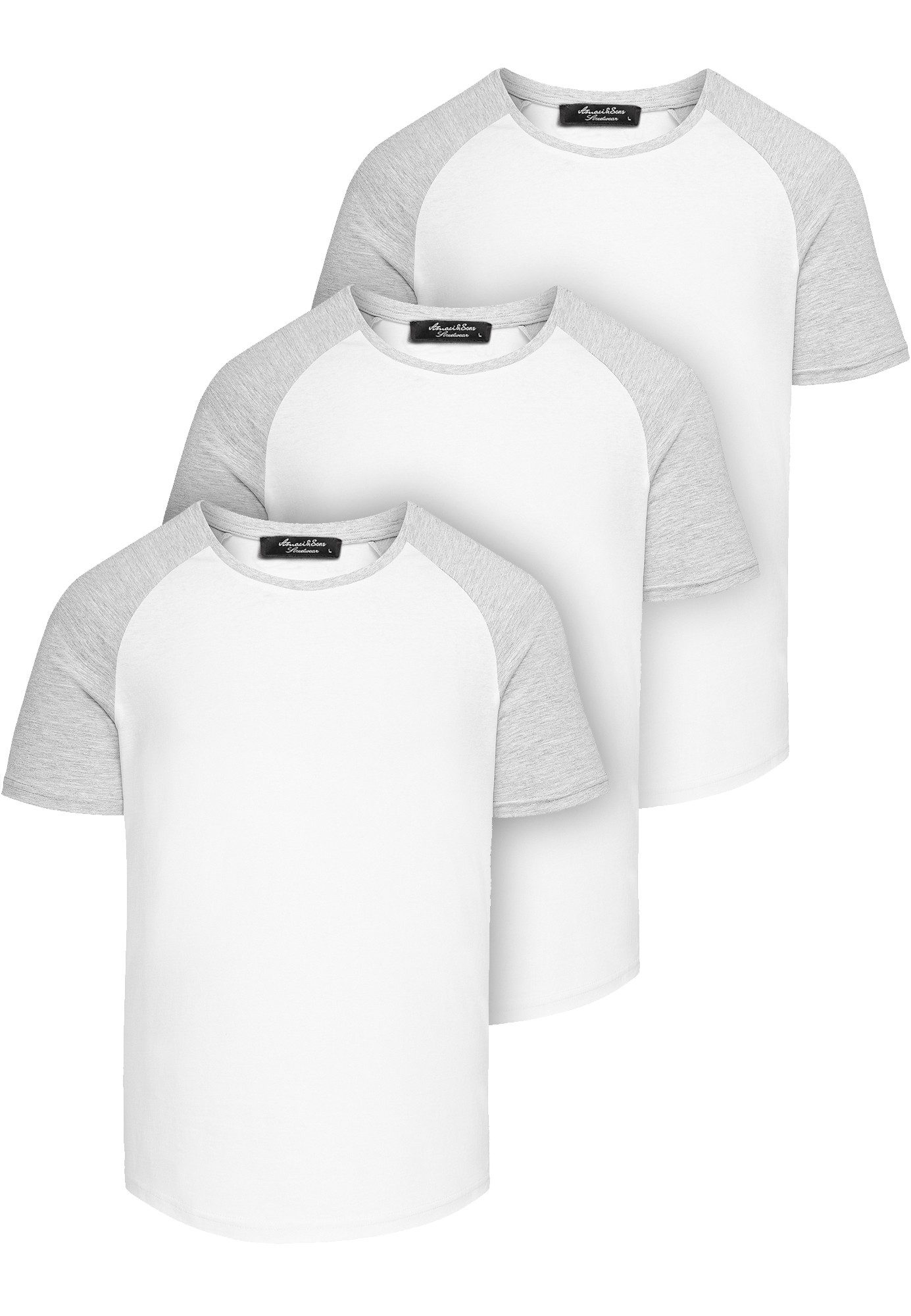 Amaci&Sons T-Shirt 3. OMAHA 3er-Pack T-Shirts günstig online kaufen