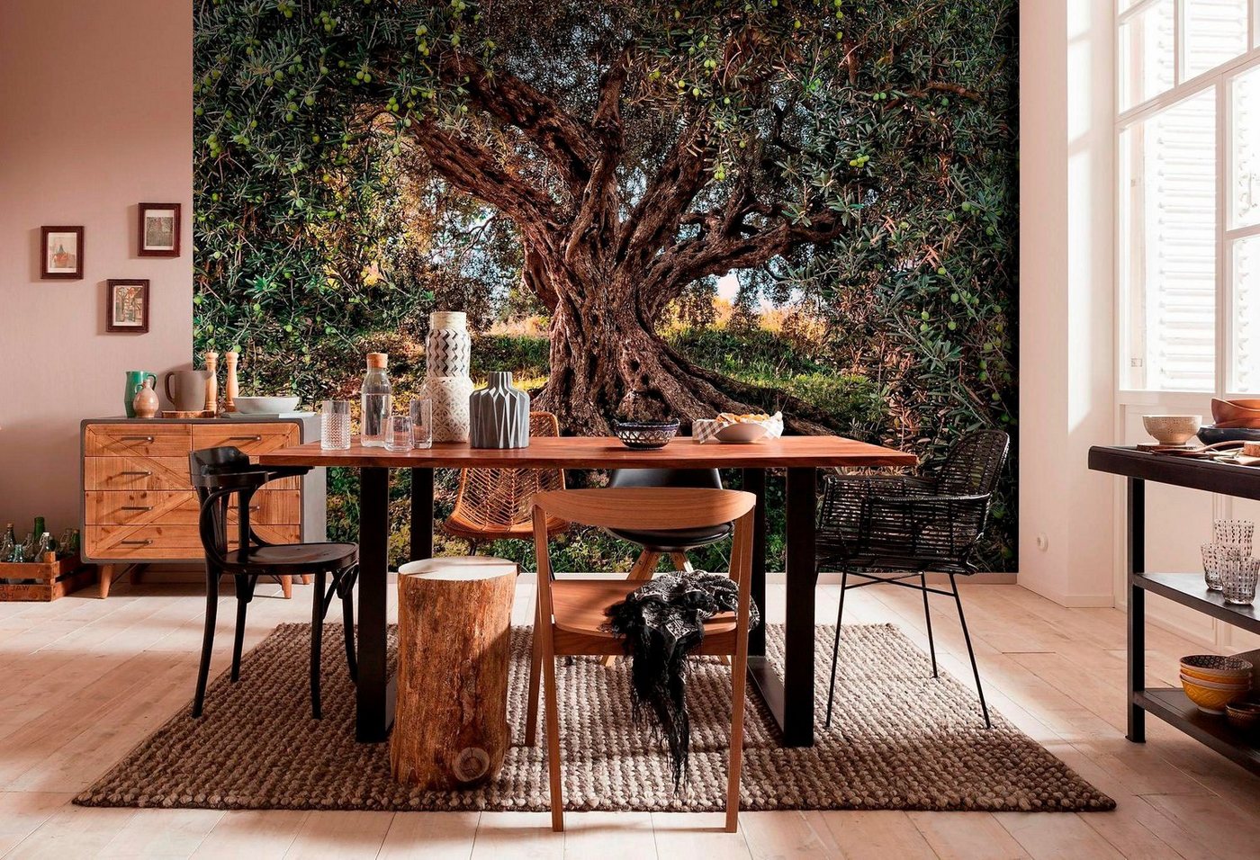 Komar Fototapete »Olive Tree«, glatt, bedruckt, Wald, Meer, (Set), ausgezeichnet lichtbeständig-HomeTrends