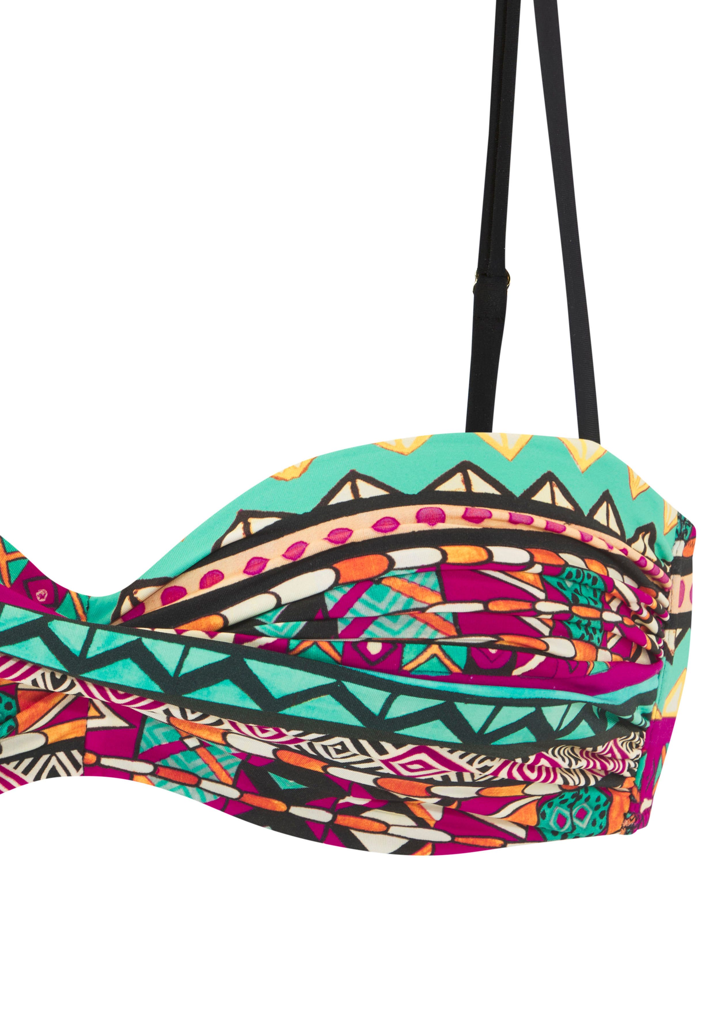 Buffalo Bügel-Bandeau-Bikini mit farbenfrohen Design