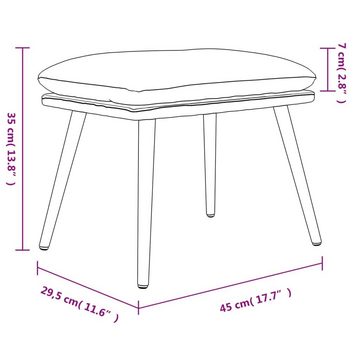 vidaXL Polsterhocker Fußhocker Weinrot 45x29,5x35 cm Samt (1 St)