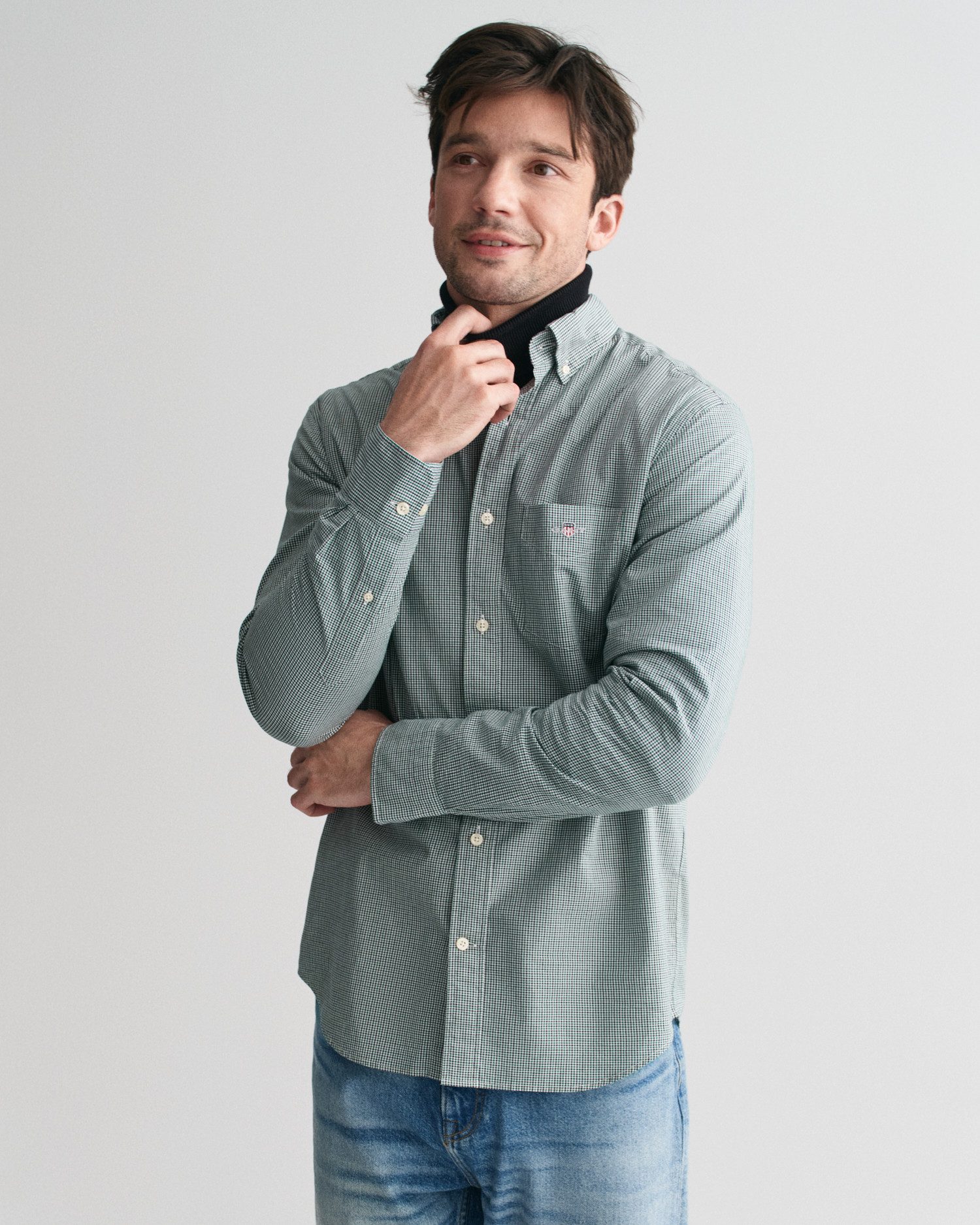 Langarmhemd REG POPLIN MICRO GINGHAM SHIRT