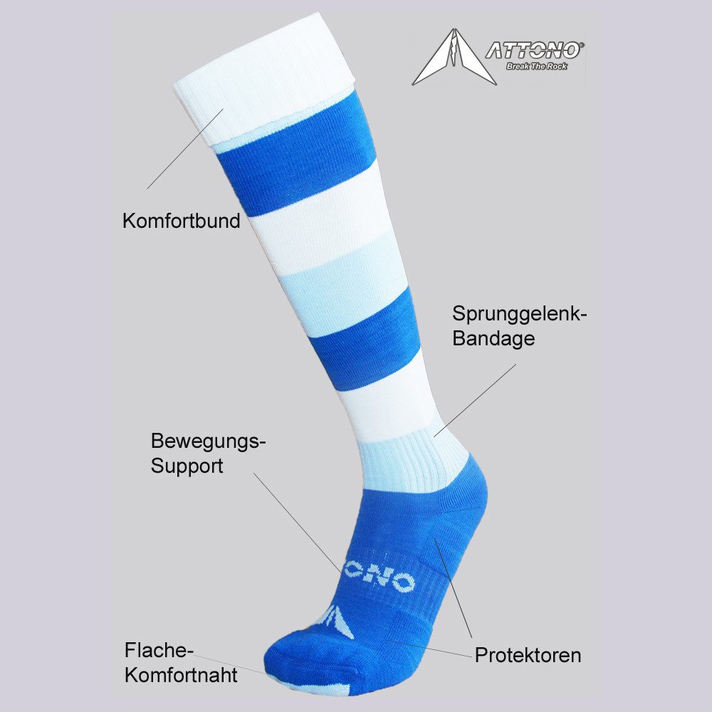 ATTONO Fußball Stutzenstrümpfe 2 Paar Fußball Stutzen Wander Fußballstutzen Sport Ski Wander Socken