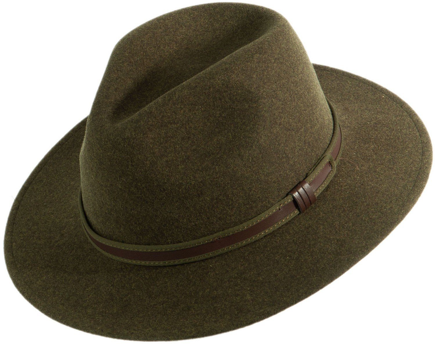 La Chasse® Filzhut Rollhut aus 100% Wolle Wollhut Outdoorhut Oliv/grün von günstig online kaufen