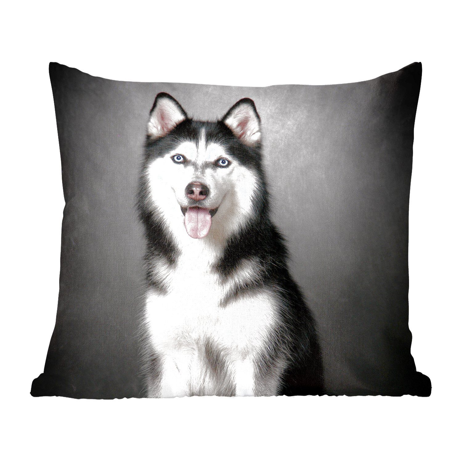 Husky, mit Sibirischer für Sofakissen Zierkissen Deko, Dekokissen Schlafzimmer, MuchoWow Wohzimmer, Füllung