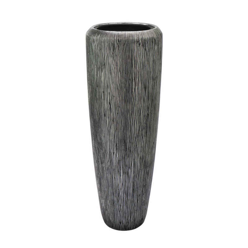 Flingora Bodenvase Esmee, mit Einsatz - Pflanzvase - Indoor - Silber - Höhe 97 cm