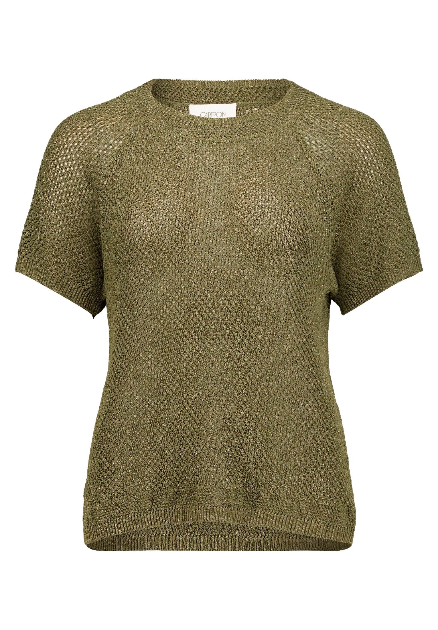 Cartoon Kurzarmshirt Damen mit Rundhalsausschnitt (1-tlg)