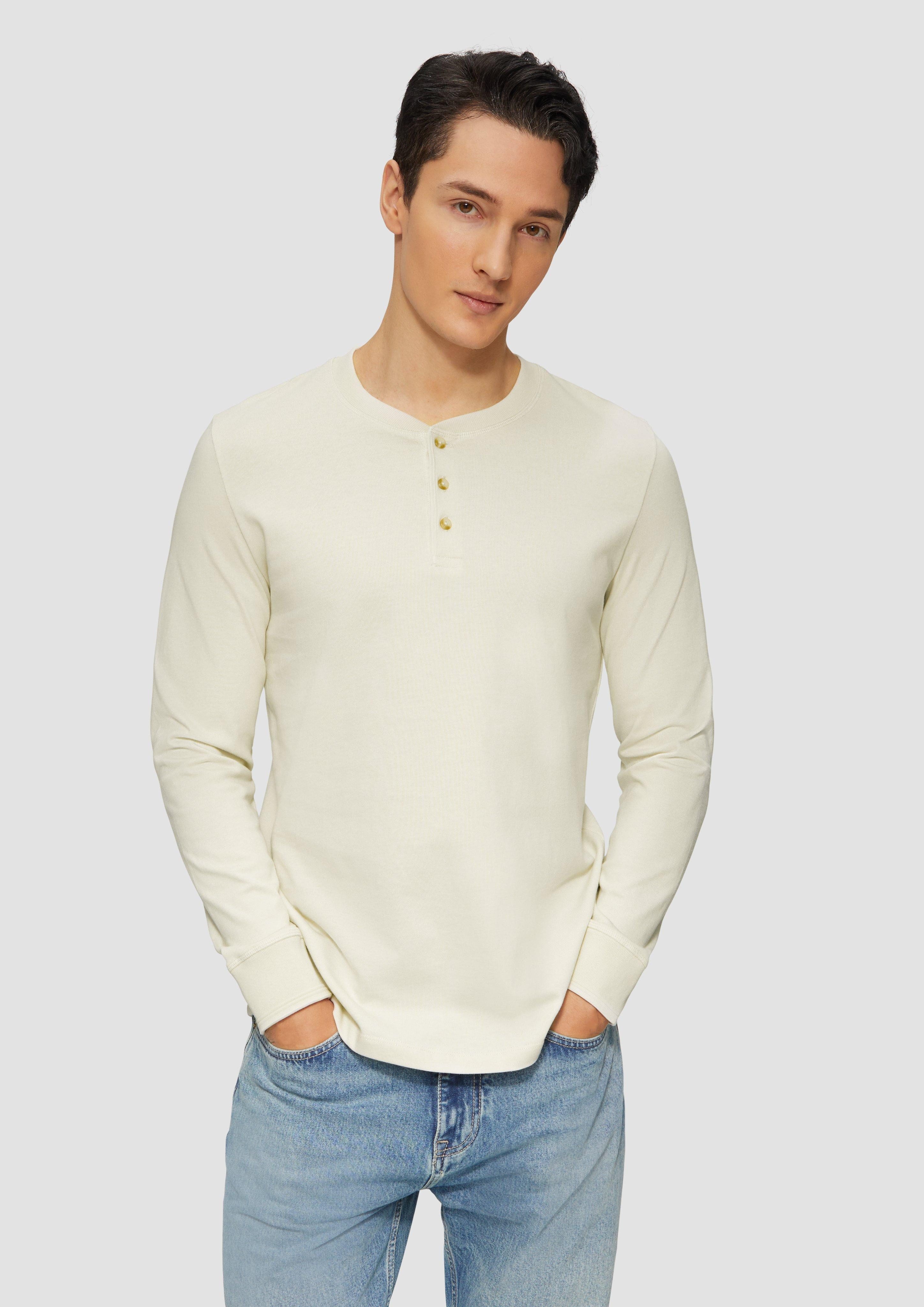 s.Oliver Langarmshirt Langarmshirt mit Henleyausschnitt und günstig online kaufen