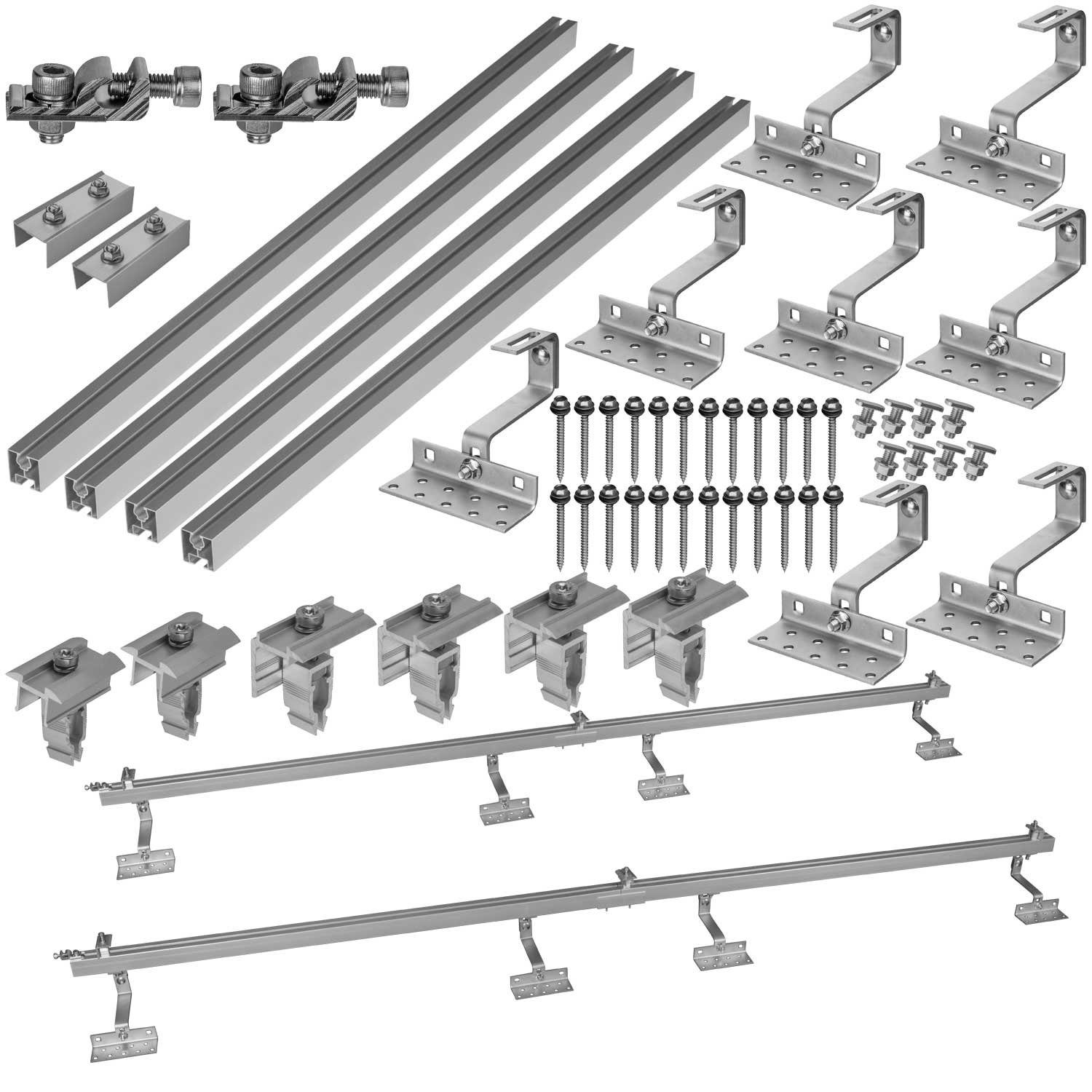 Solarmodul avoltik Montageset Befestigung Solarmodule f Solar-Halterung 2 Dach Ziegeldach