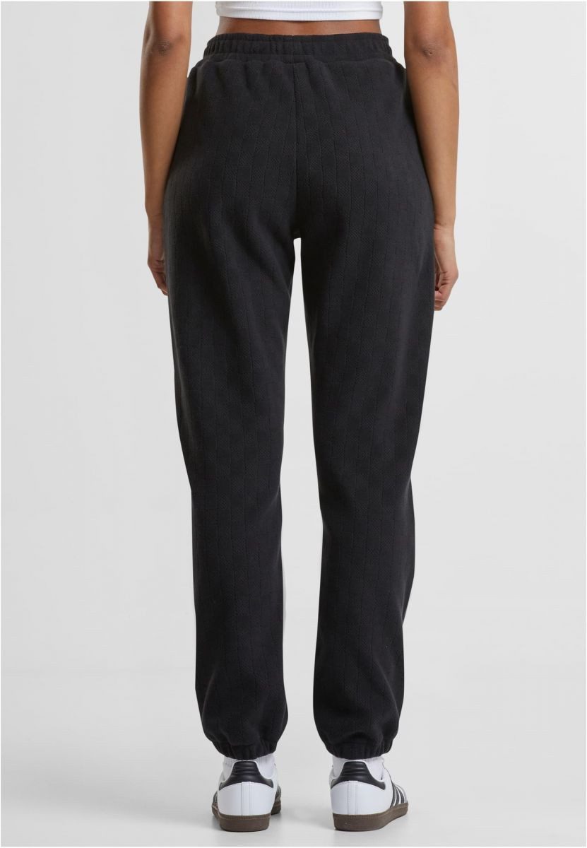 URBAN CLASSICS Funktionshose Ladies Jacquard Velvet Sweatpants Damen Jogginghose