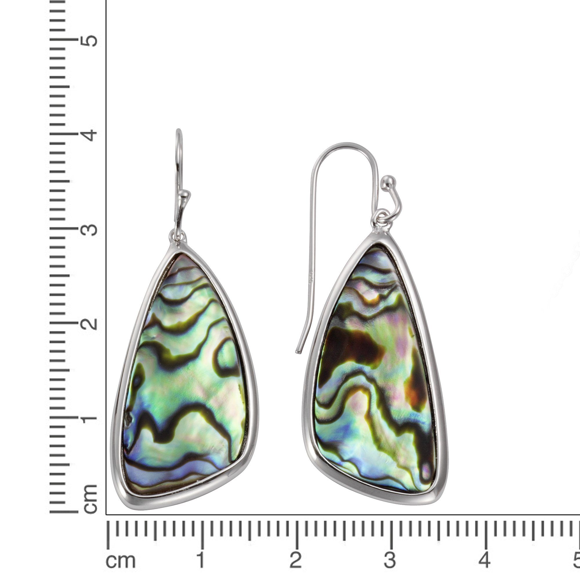 Vivance Paar Ohrhaken 925 Silber rhodiniert Abalone