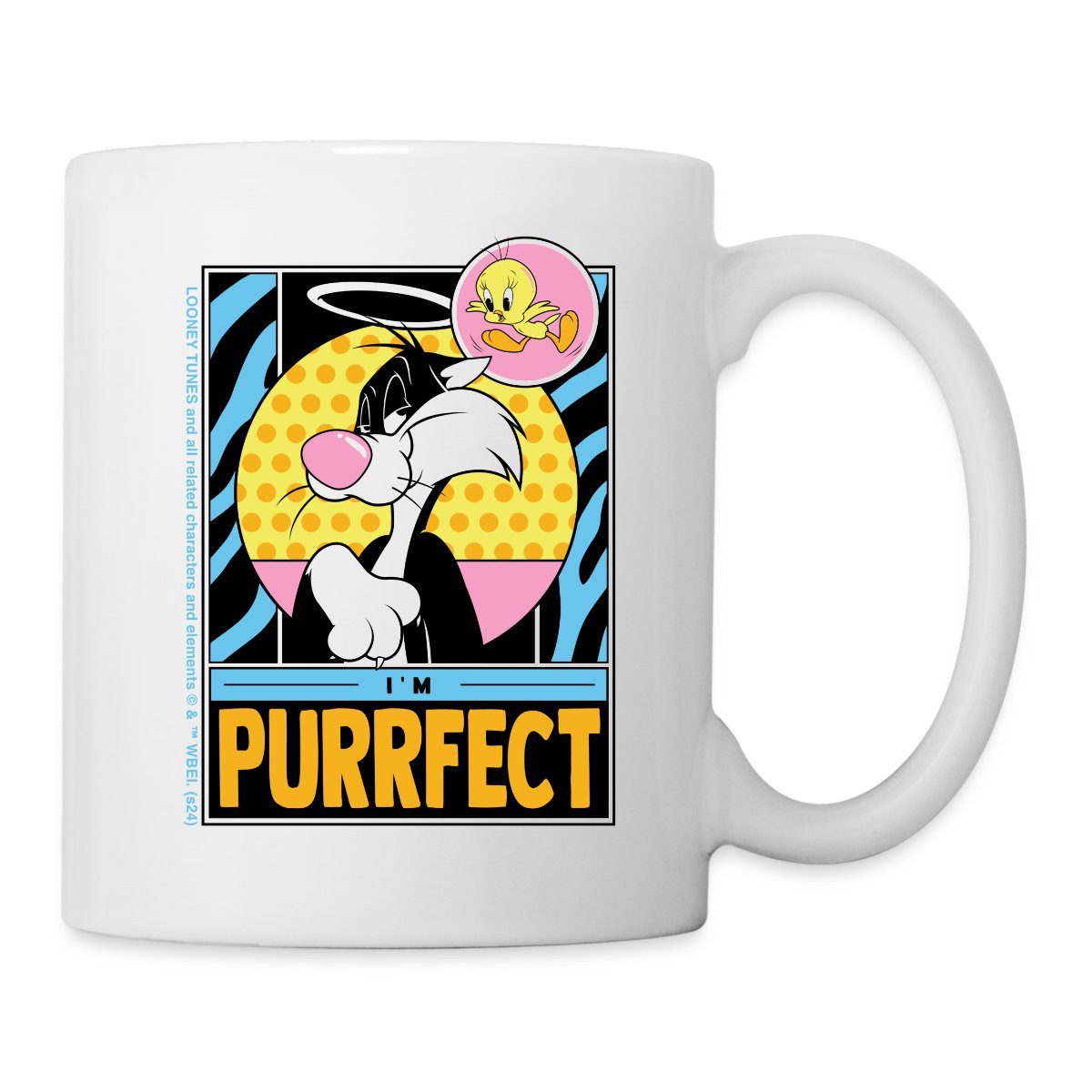 Spreadshirt Tasse Looney Tunes Kater Sylvester I'm Purrfect Perfekt Tasse, Keramik
