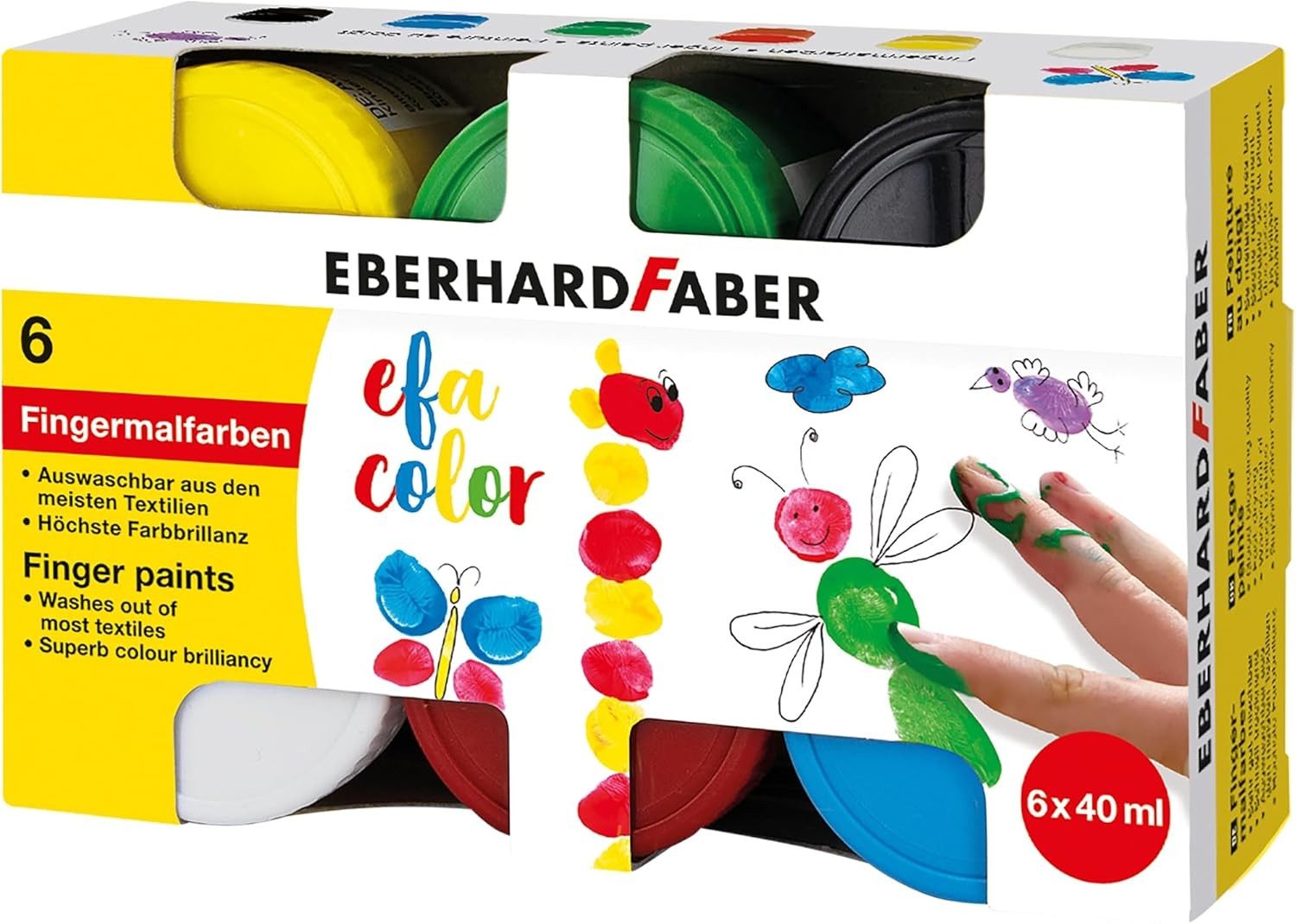 Eberhard Faber Fingerfarbe Eberhard Faber Fingerfarbe EFA Color 6er-Set