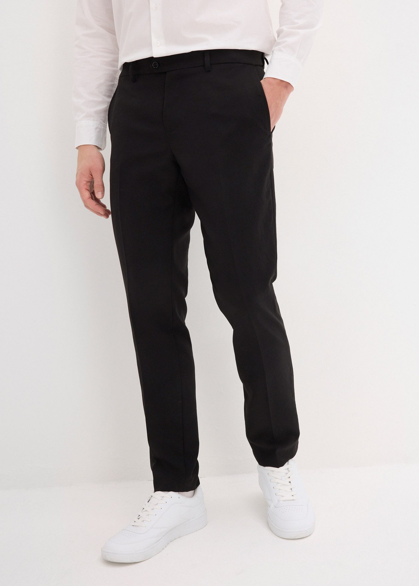 bonprix Anzughose Slim Fit, aus Polyester, festlicher Stil, Businessmode