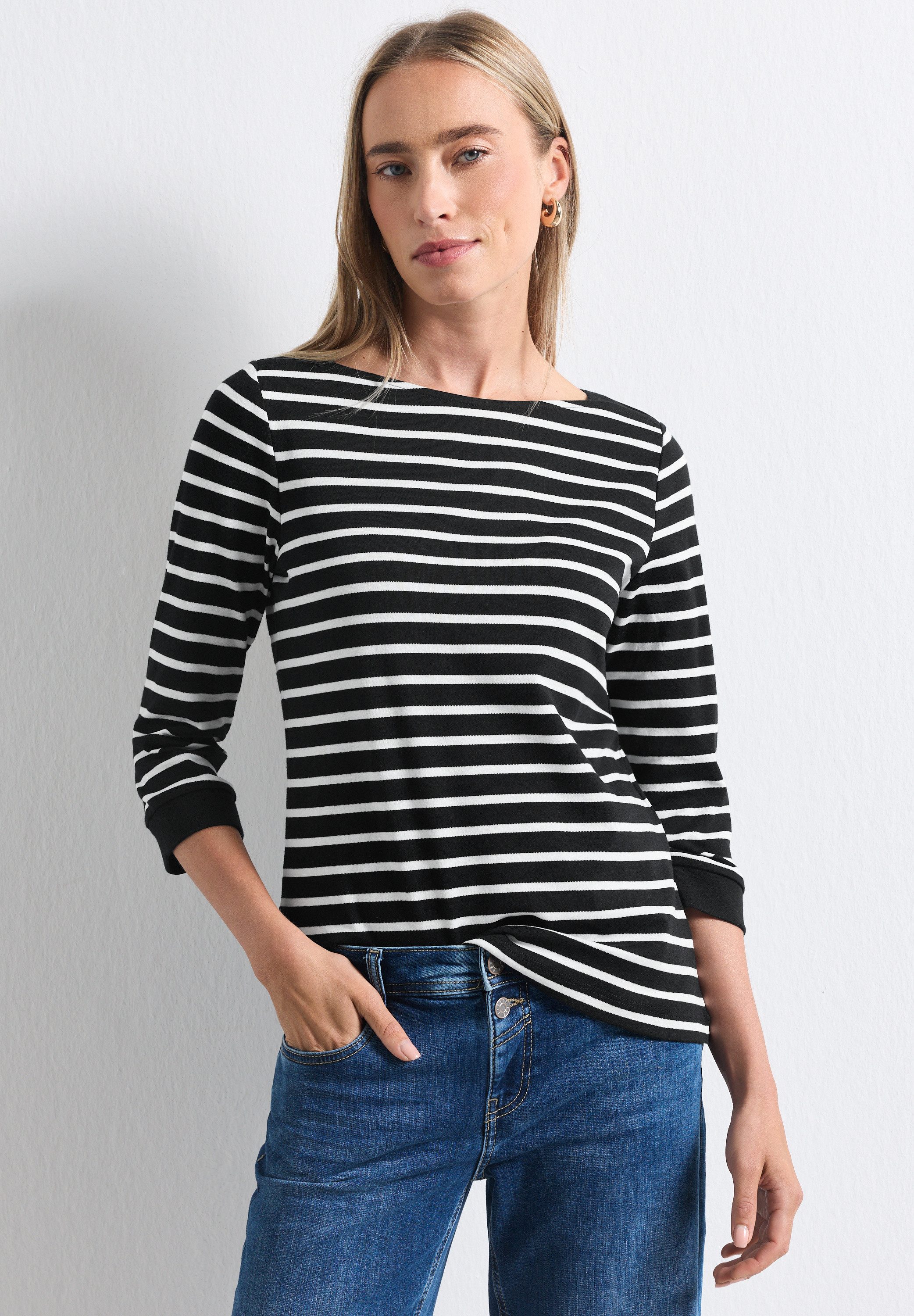 STREET ONE 3/4-Arm-Shirt mit 3/4 Ärmeln