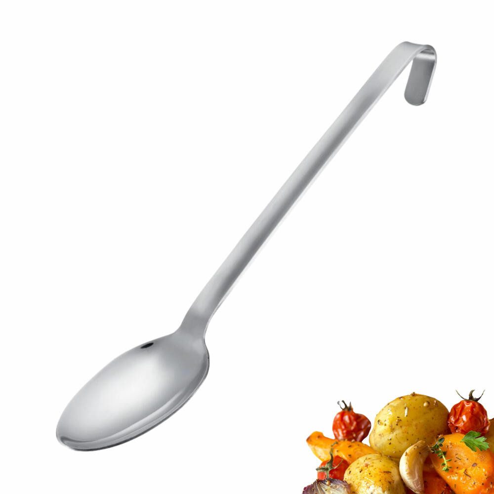 WESTMARK Kochlöffel Pro, Edelstahl Kochlöffel mit breitem Löffelkopf, für die Profiküche, rostfrei, spülmaschinengeeignet, langlebig