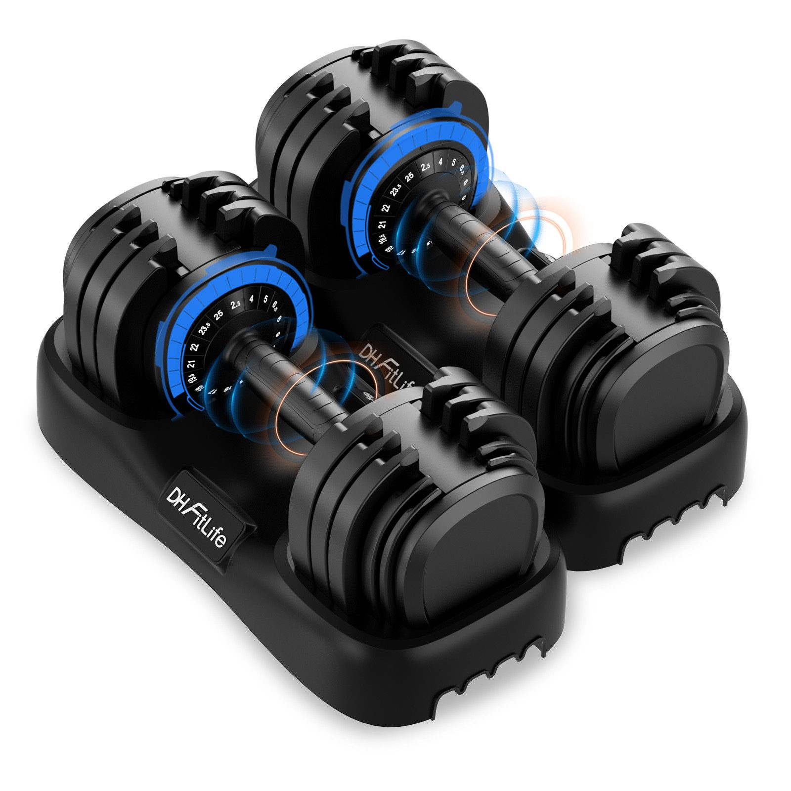 DH FitLife Hantel 2026 Neu 2,5-25 kg Verstellbare Kurzhanteln, (Set, 18 Gewichtsstufen), Dumbbell Set für Männer & Frauen