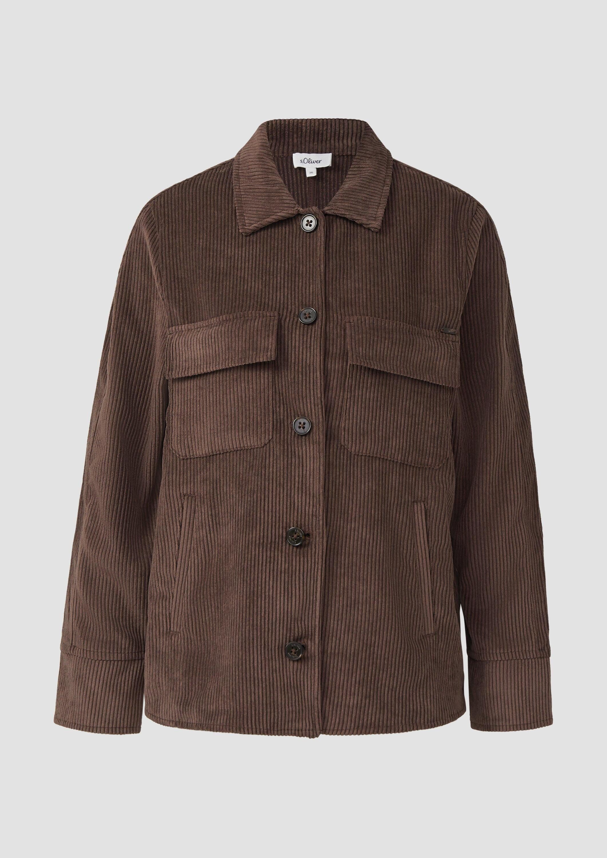 s.Oliver Hemdjacke Indoor-Blazer Overshirt aus Cord