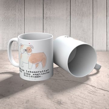 Mr. & Mrs. Panda Tasse Englische Bulldogge Lebensretter - Weiß - Geschenk, Büro Tasse, Hunde, Keramik, Langlebige Designs