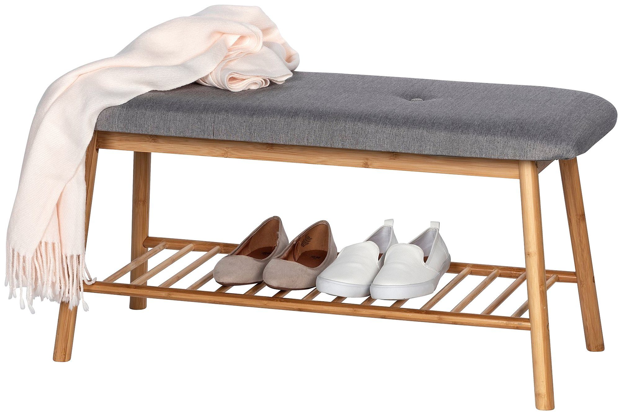 WENKO Schuhbank Bahari, BxTxH: 90x34x45 cm, aus Bambus
