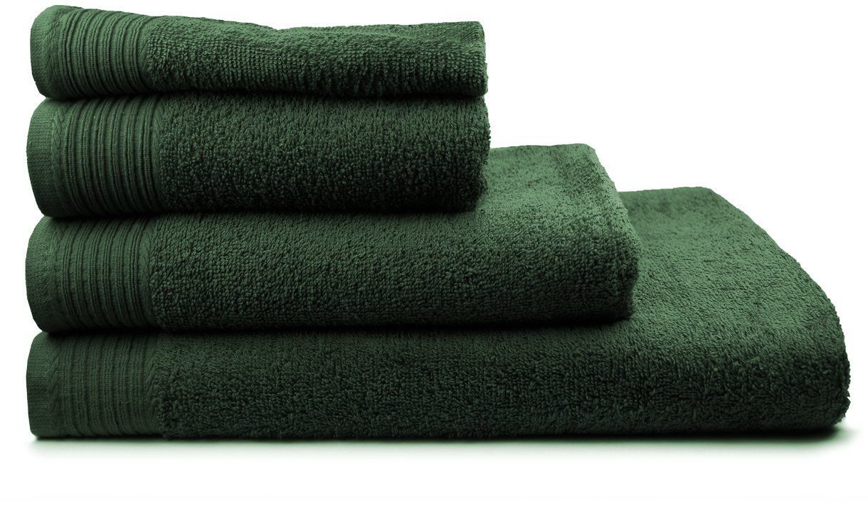 Schnoschi Handtuch Handtuch Bestickung Duschtuch Oma Oma mit oder Badetuch, hochwertige Gästehandtuch bestickt dunkelgrün mit Opa Opa oder