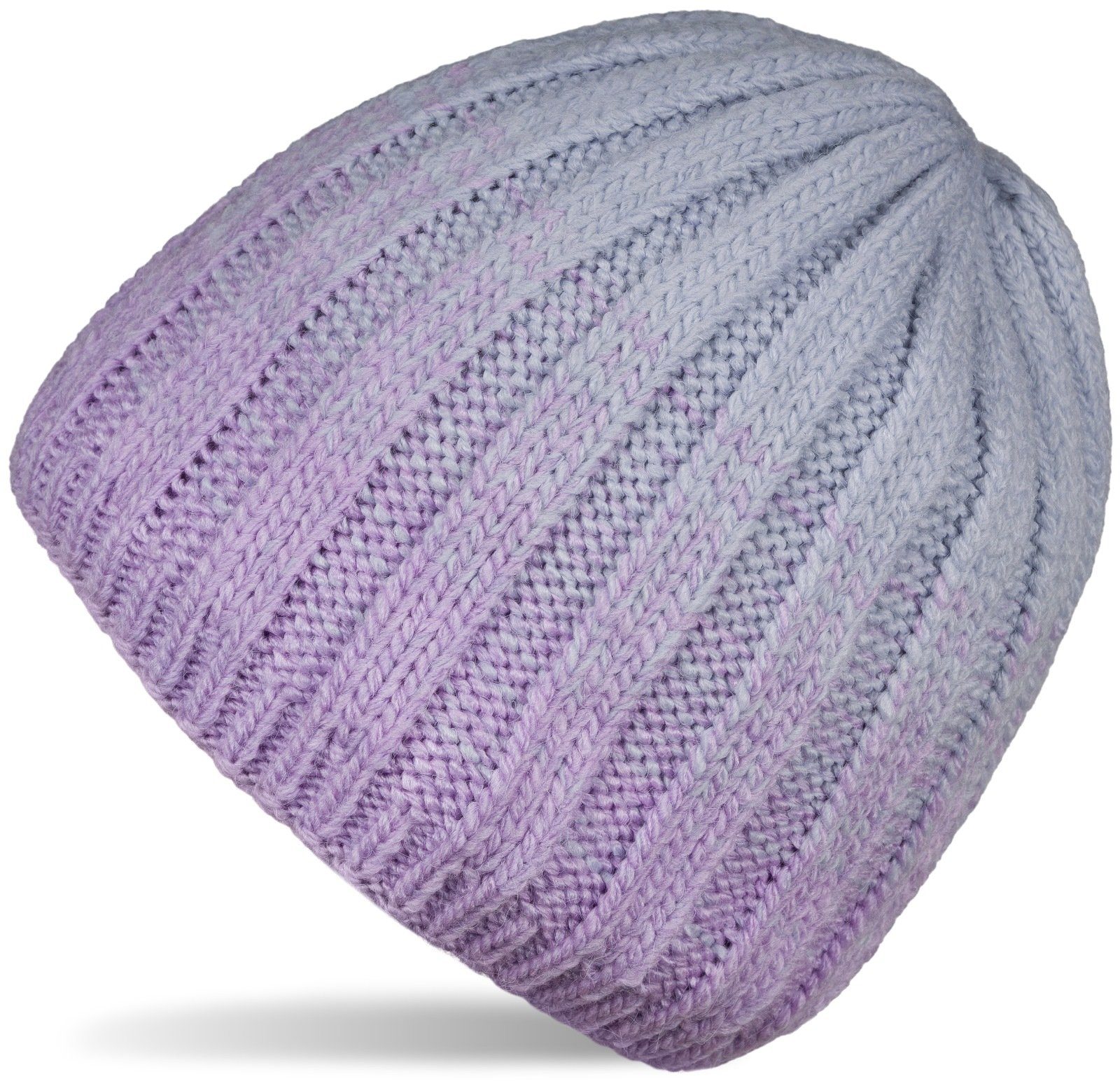 styleBREAKER Strickmütze Strickmütze Farbverlauf mit Thermo-Fleece (1-St)