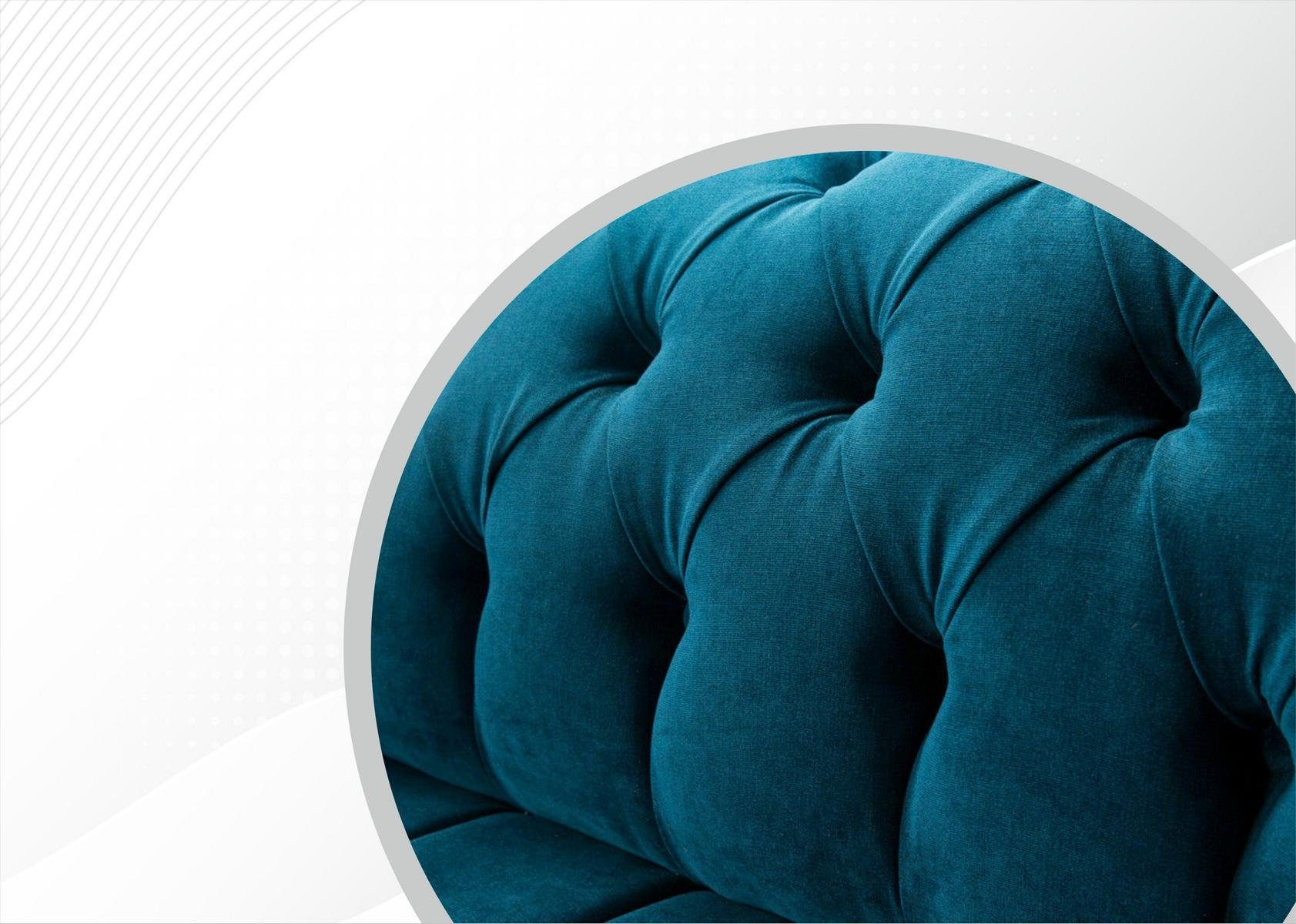 JVmoebel Chesterfield-Sofa, Chesterfield 225 cm Couch Sofa 3 Sitzer Design