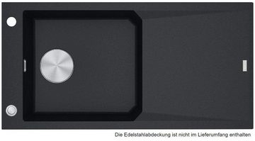 FRANKE Einbauspüle Spüle FXG 611-100 Siebkorb als Druckknopfventil reversibel Onyx