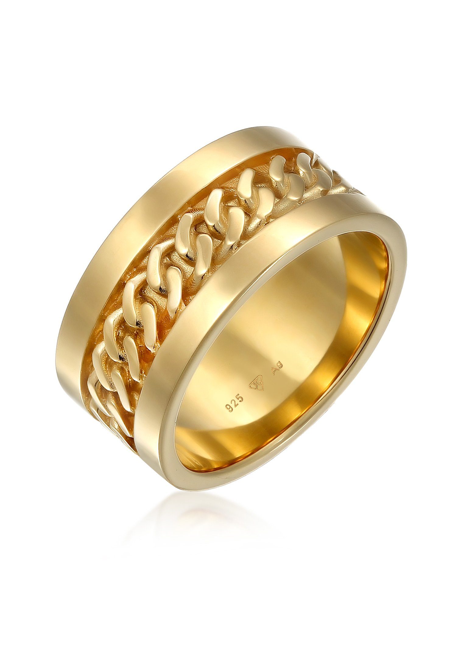 Elli Fingerring Damen Bandring Panzer Design günstig online kaufen