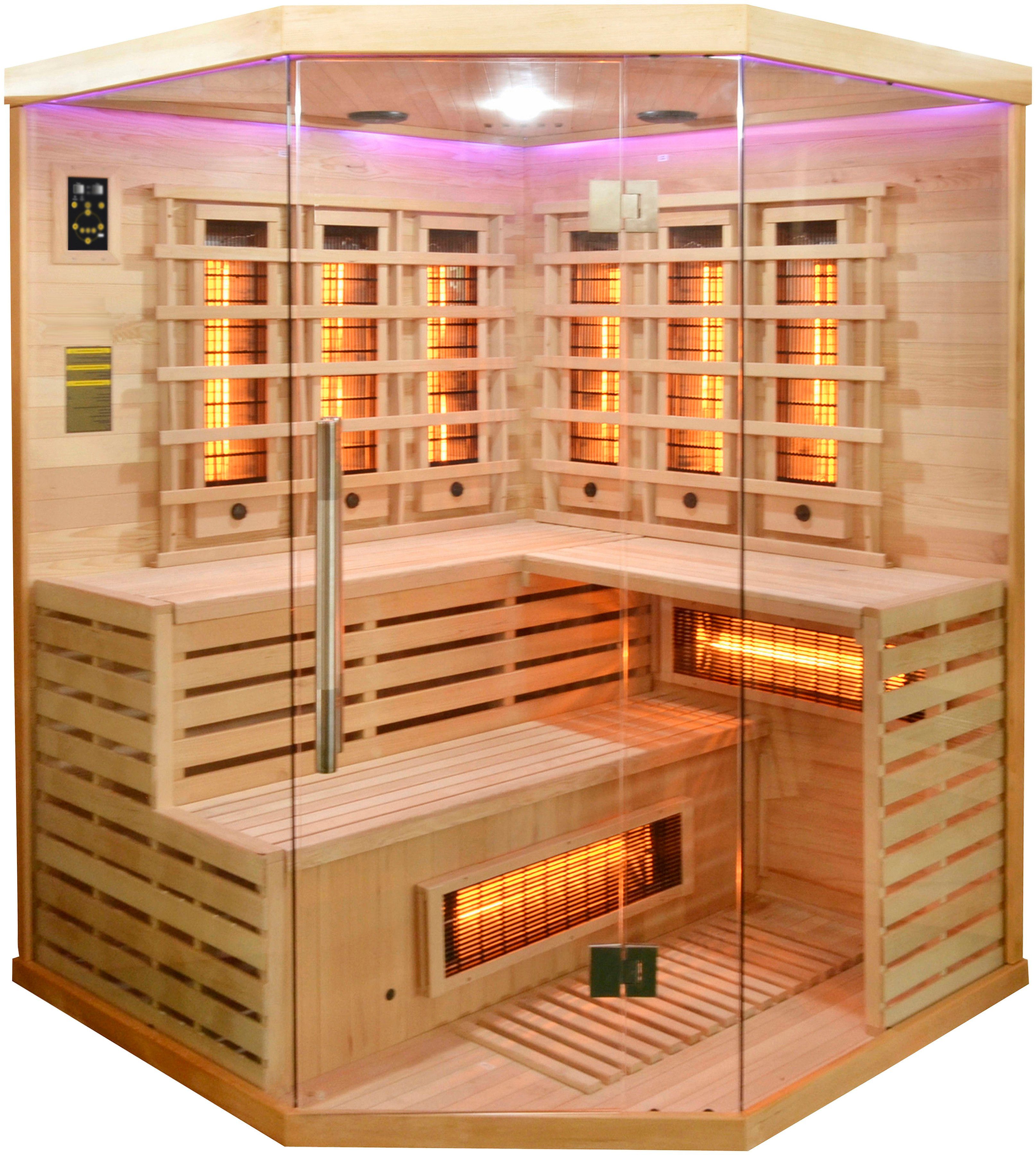 Sanotechnik Infrarotkabine DELUXE, BxTxH: 150 x 150 x 200 cm, für 3-4 Personen