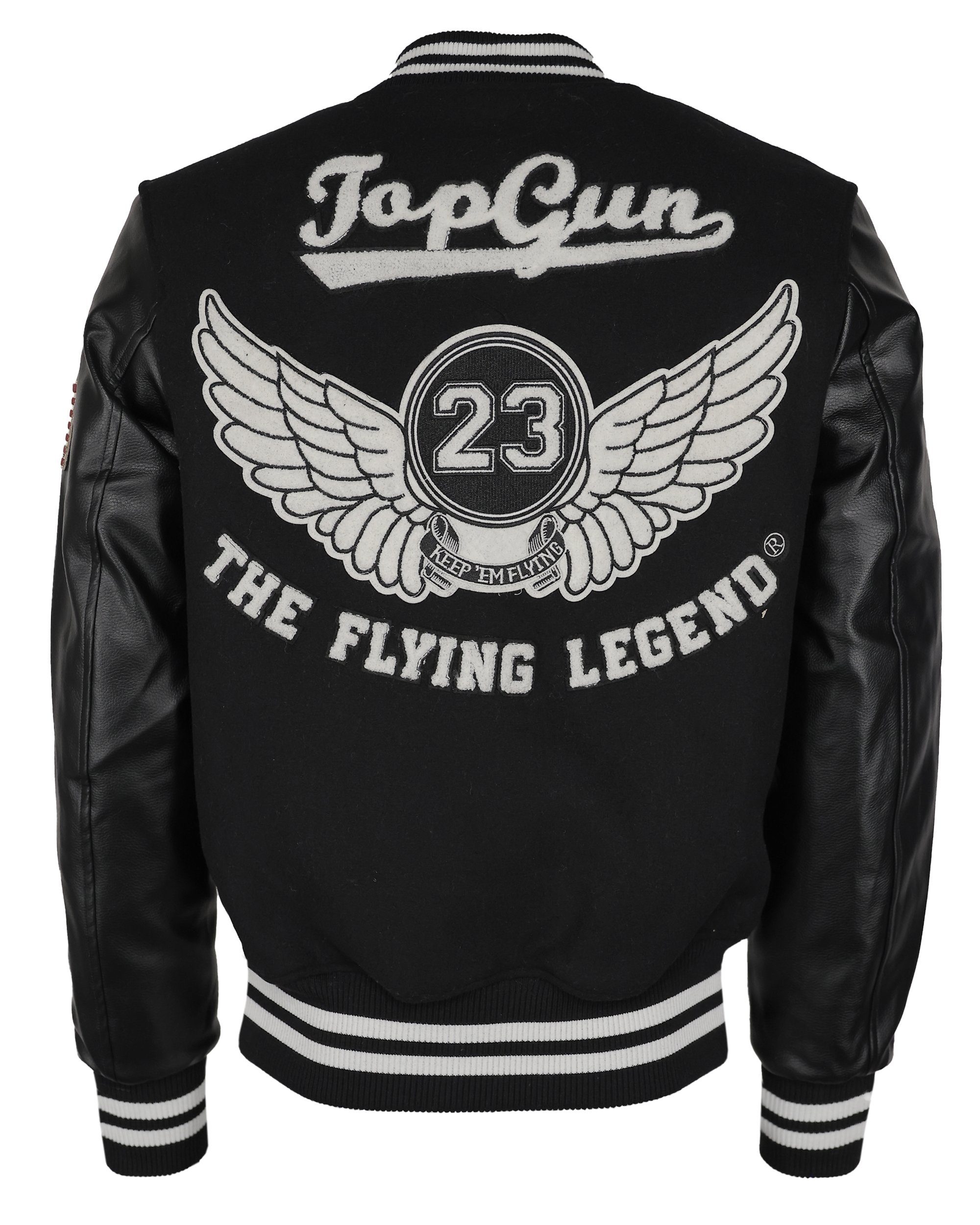 TOP GUN Collegejacke TG20213031, Mit hochwertigen Patches und Applikationen