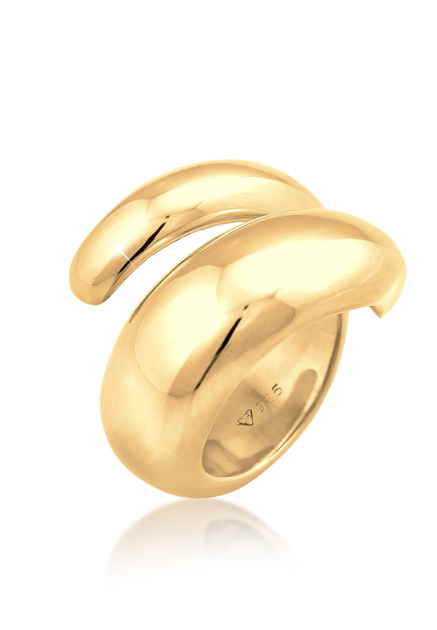 Nenalina Fingerring Wickelring Spiral Fingerschmuck 925 Silber Gold