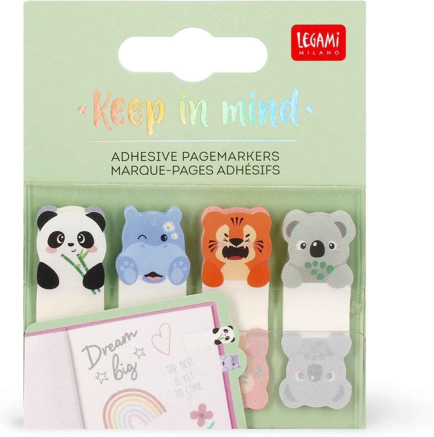 Legami Gelschreiber Legami Seitenmarker Keep in Mind Cute Animals – 80 Stk.