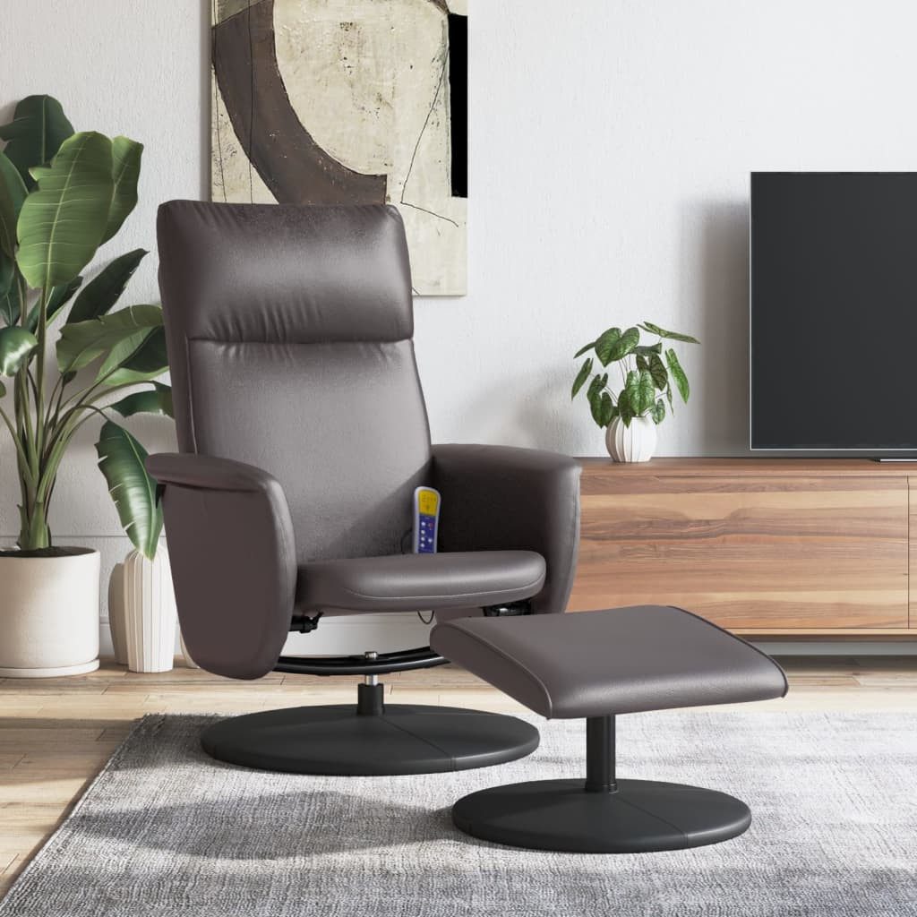 DOTMALL Massagesessel Massagesessel mit Fußhocker Grau günstig online kaufen