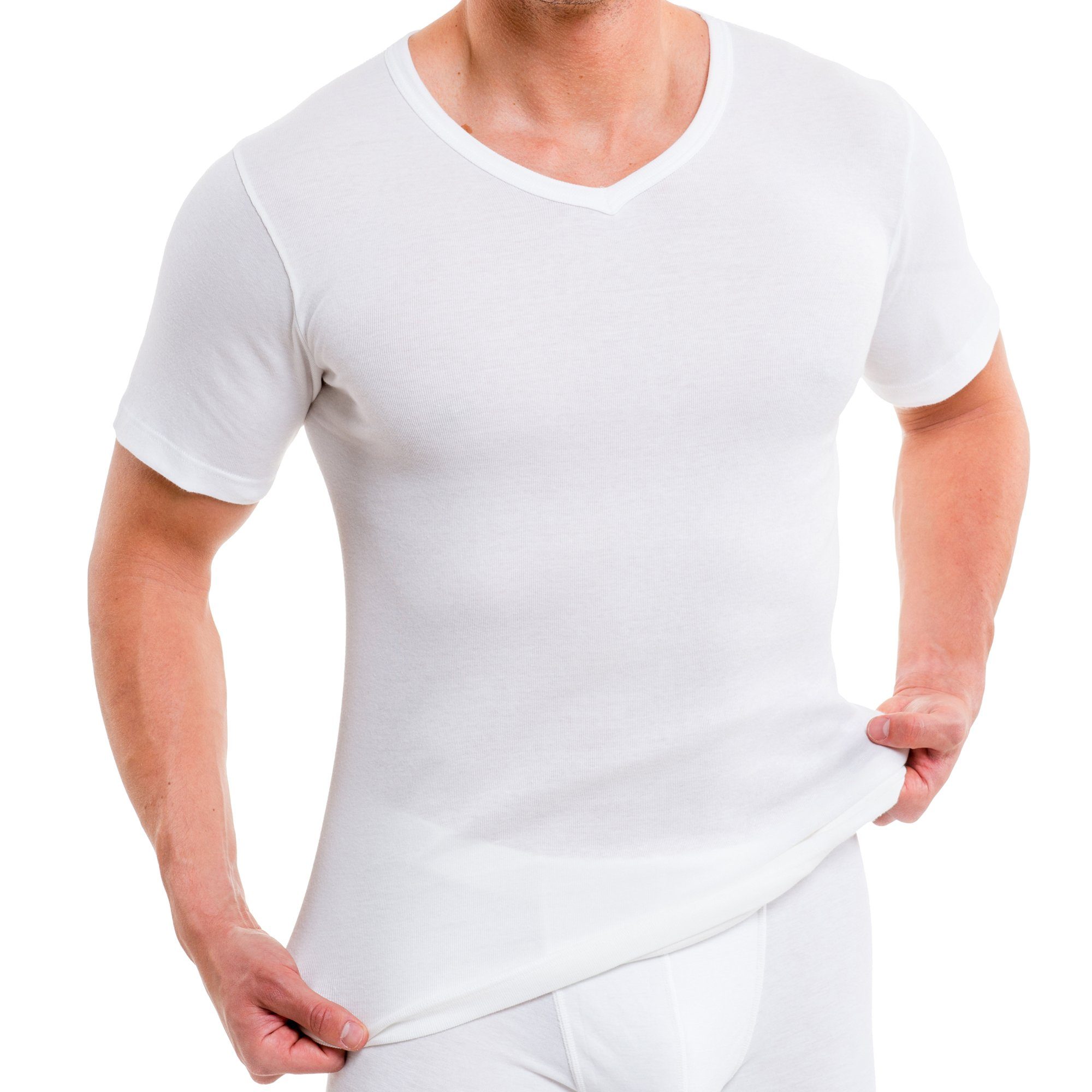 HERMKO Unterziehshirt 16488 (Pack, 2er) Baumwolle/Modal, Business Shirt, angenehm weich