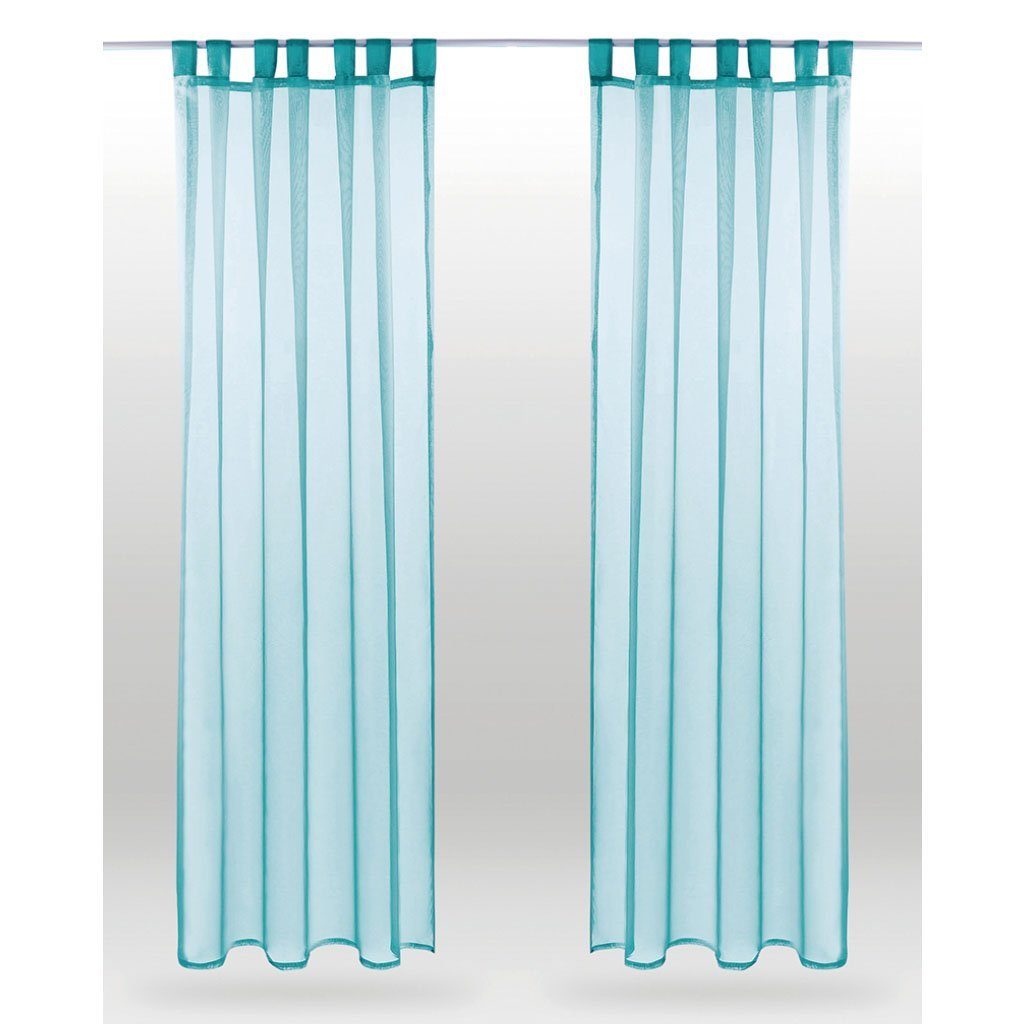 Bestlivings Vorhang (2 St), Schlaufen, transparent, Voile, Gardinenset "Transparent", 2 Schlaufenschals