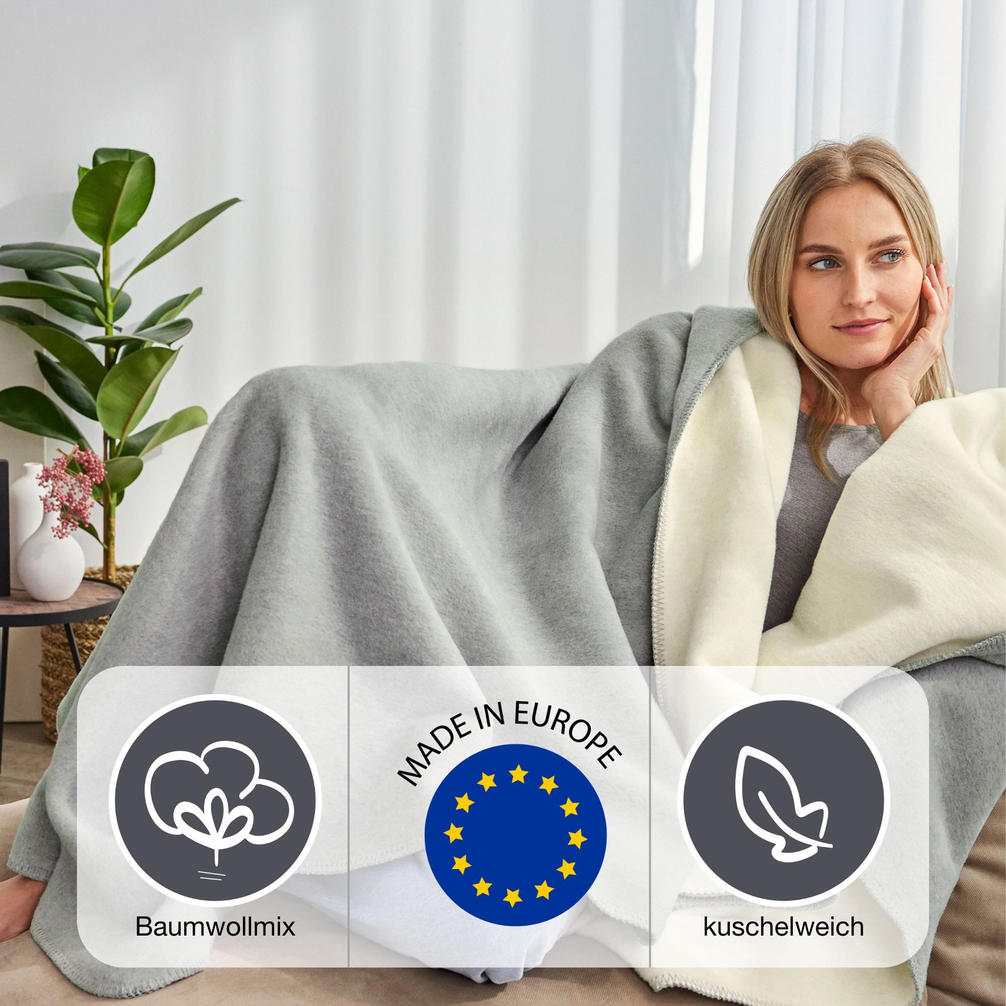 Wohndecke Wohndecke Doubleface Dublin, IBENA, in trendigen Farben günstig online kaufen